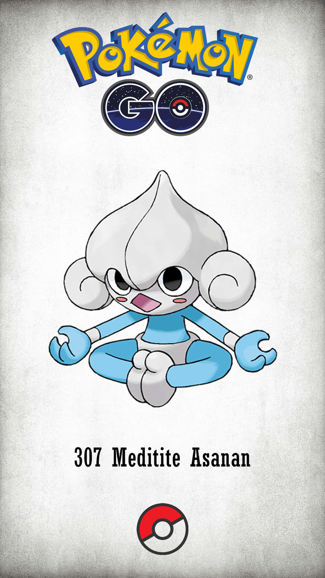 Pokemon Go Meditite 307 Background