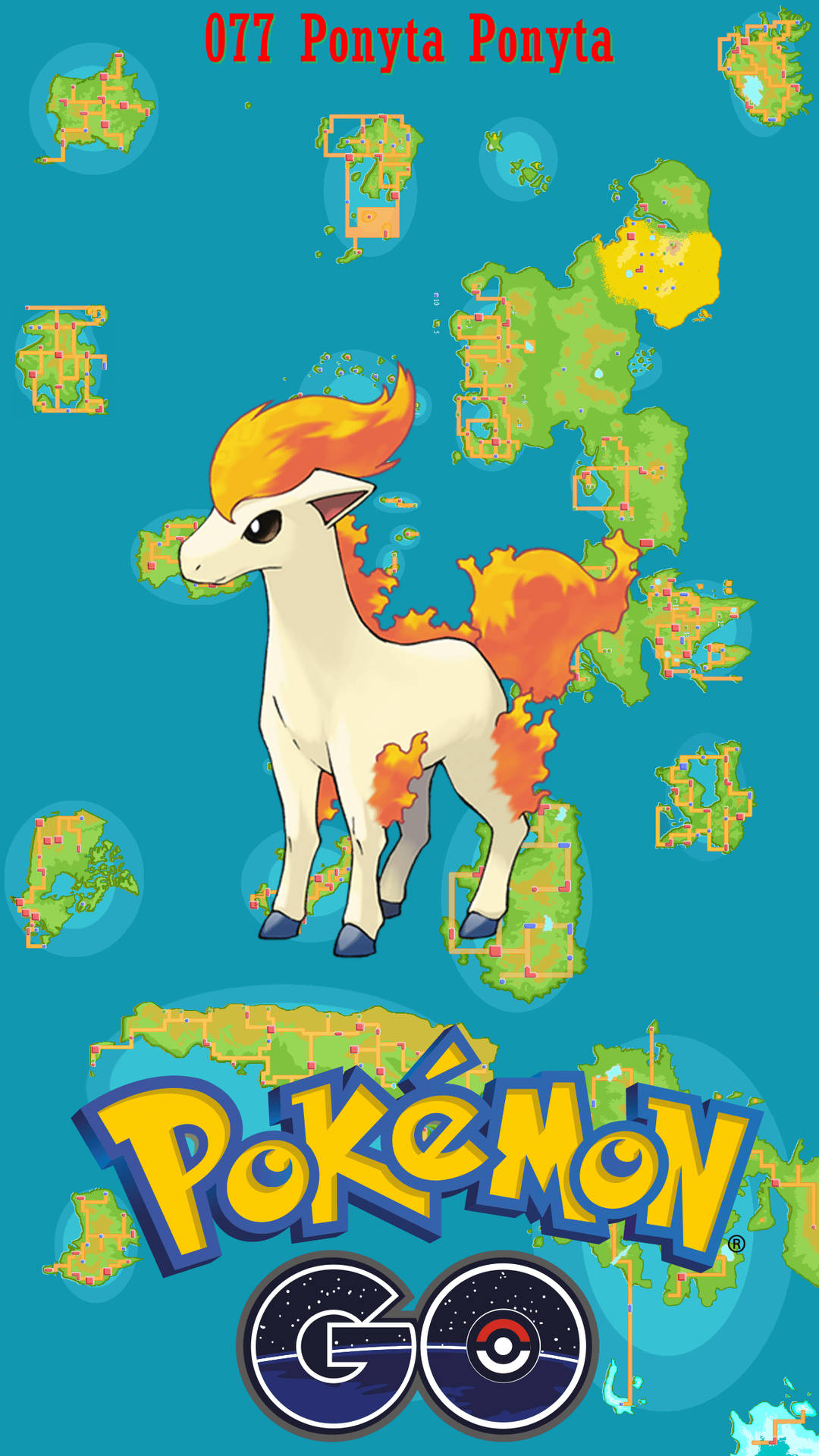 Pokémon Go Ponyta Card Background