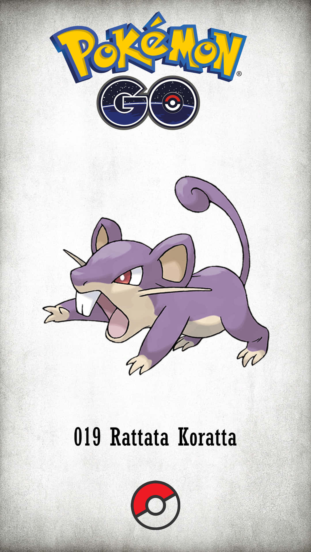 Pokemon Go Poster Of 019 Rattata Koratta