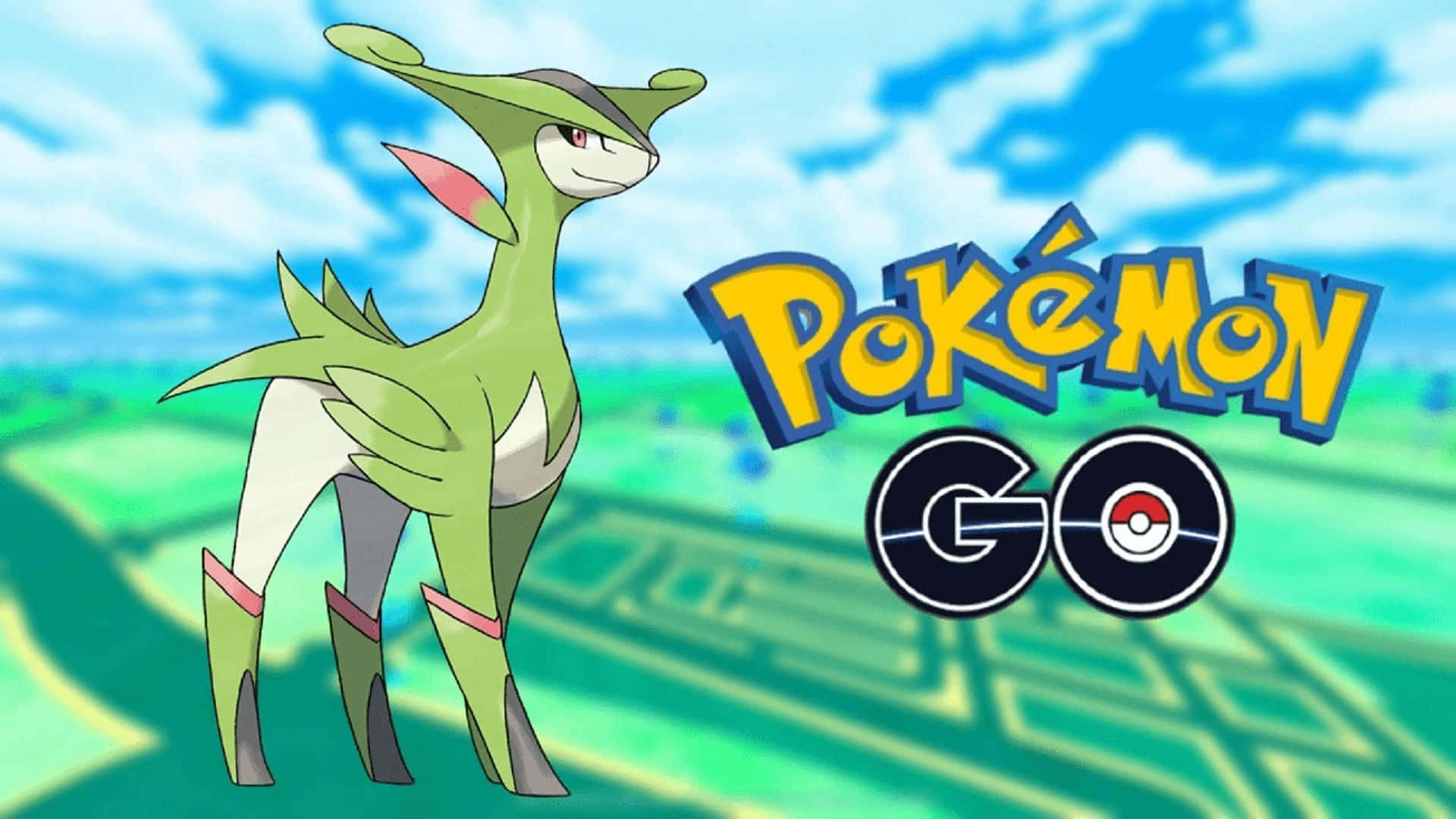Pokemon Go Virizion Green Aesthetic Desktop Background
