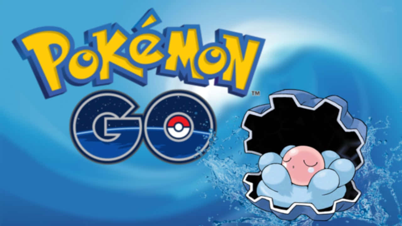 Pokemon Go With Splashing Clamperl Background