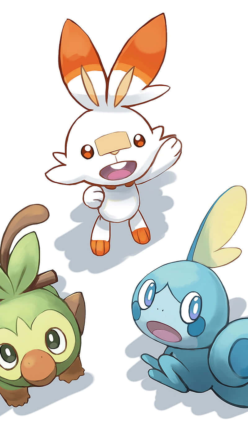 Pokemon_ Grookey_ Scorbunny_ Sobble_ Artwork Background