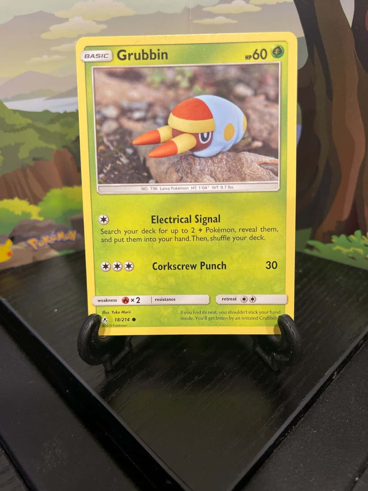 Pokemon Grubbin Card Display Background
