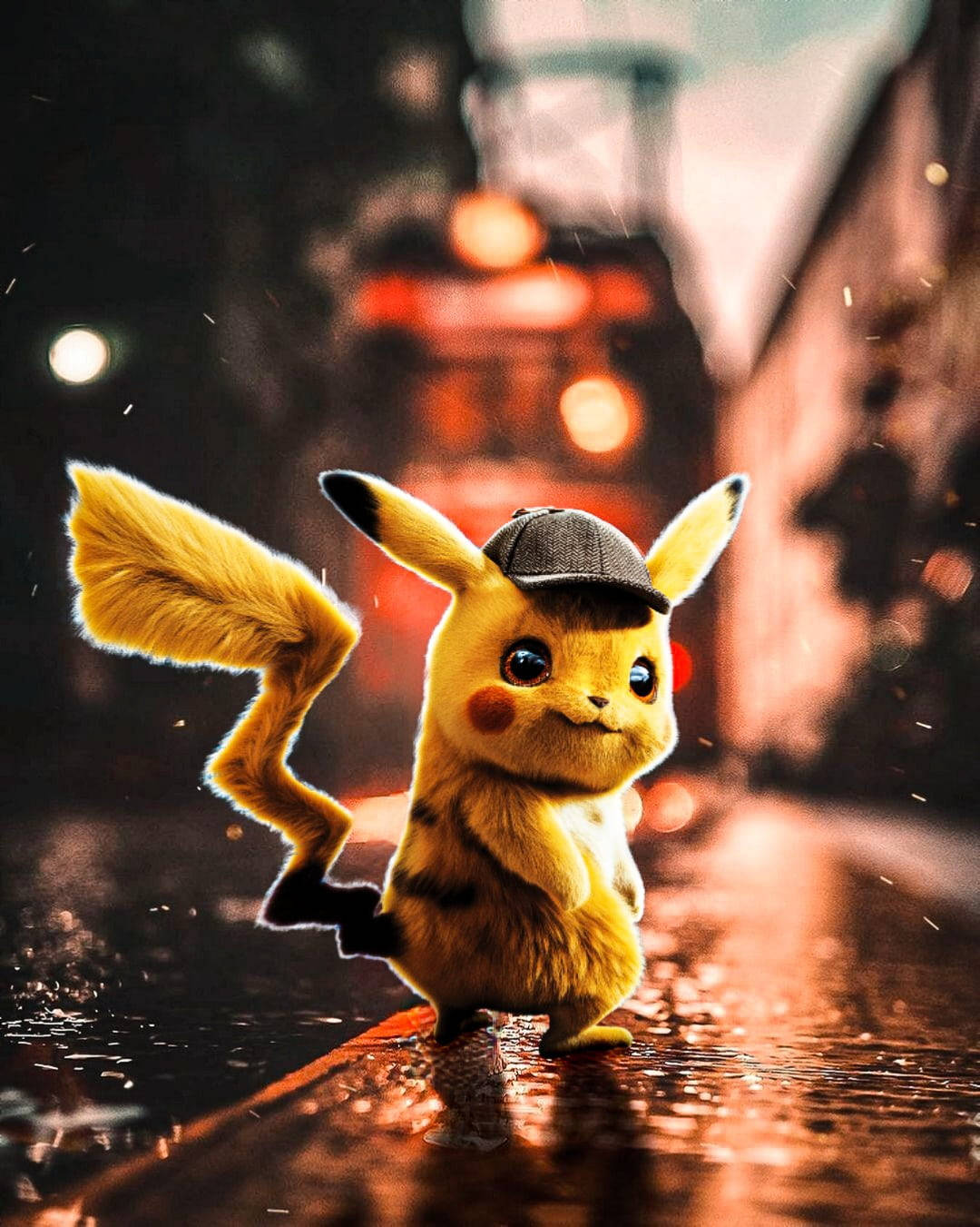 Pokémon Hd Pikachu In The City Background