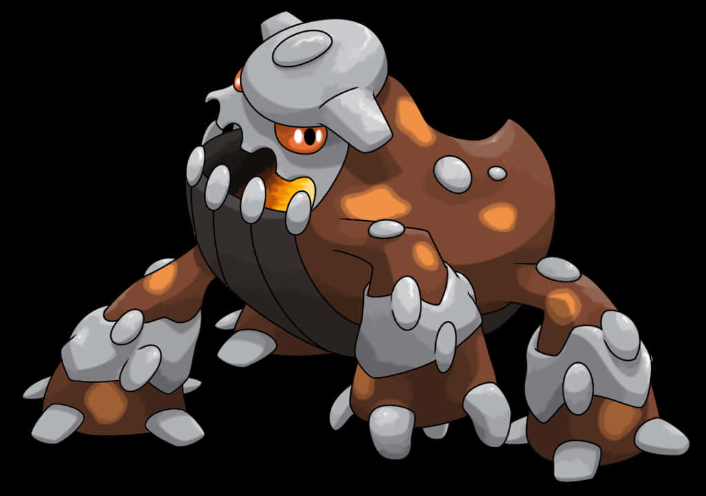 Pokemon Heatran On White Background Background