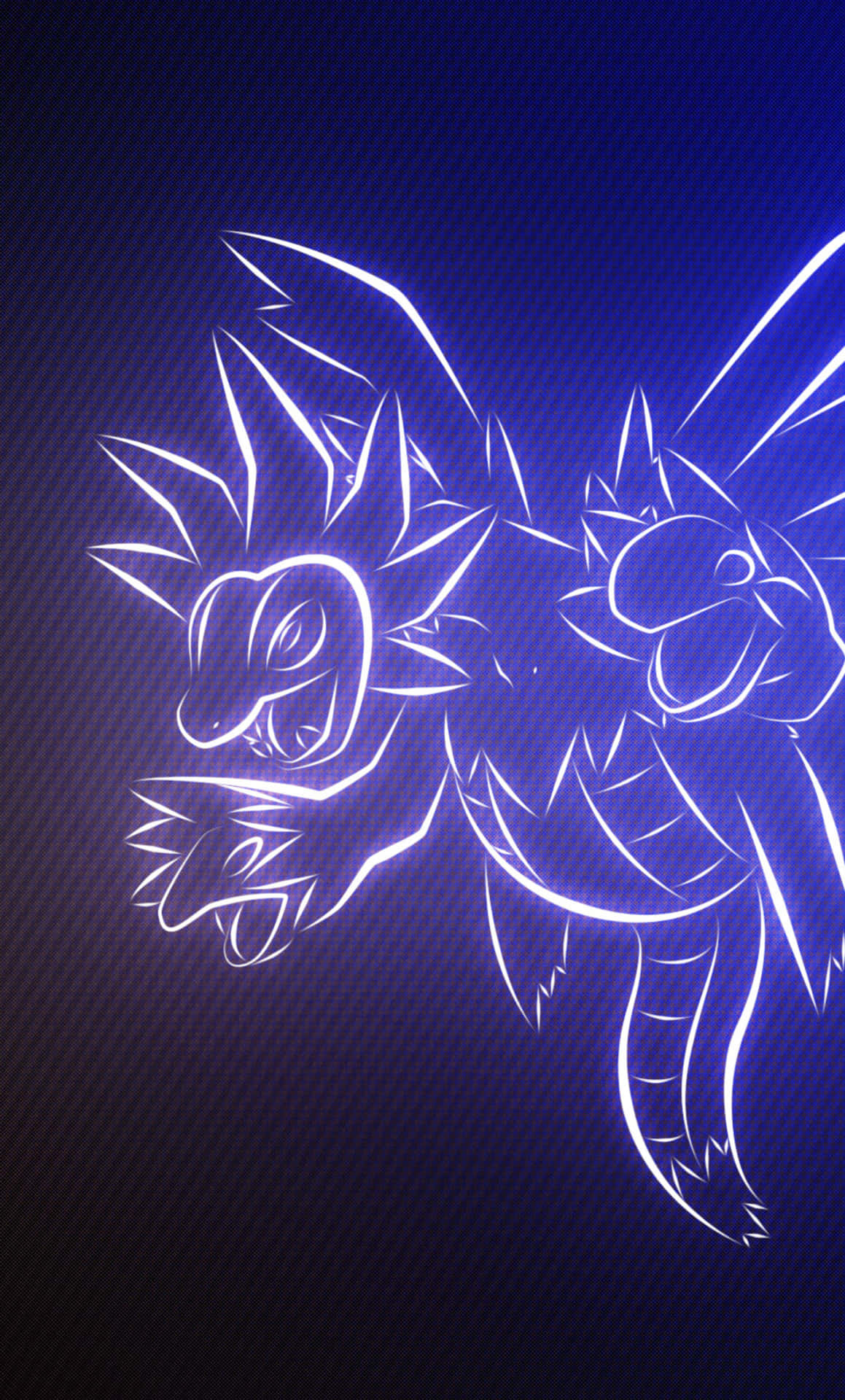 Pokémon Hydreigon Neon Light Background