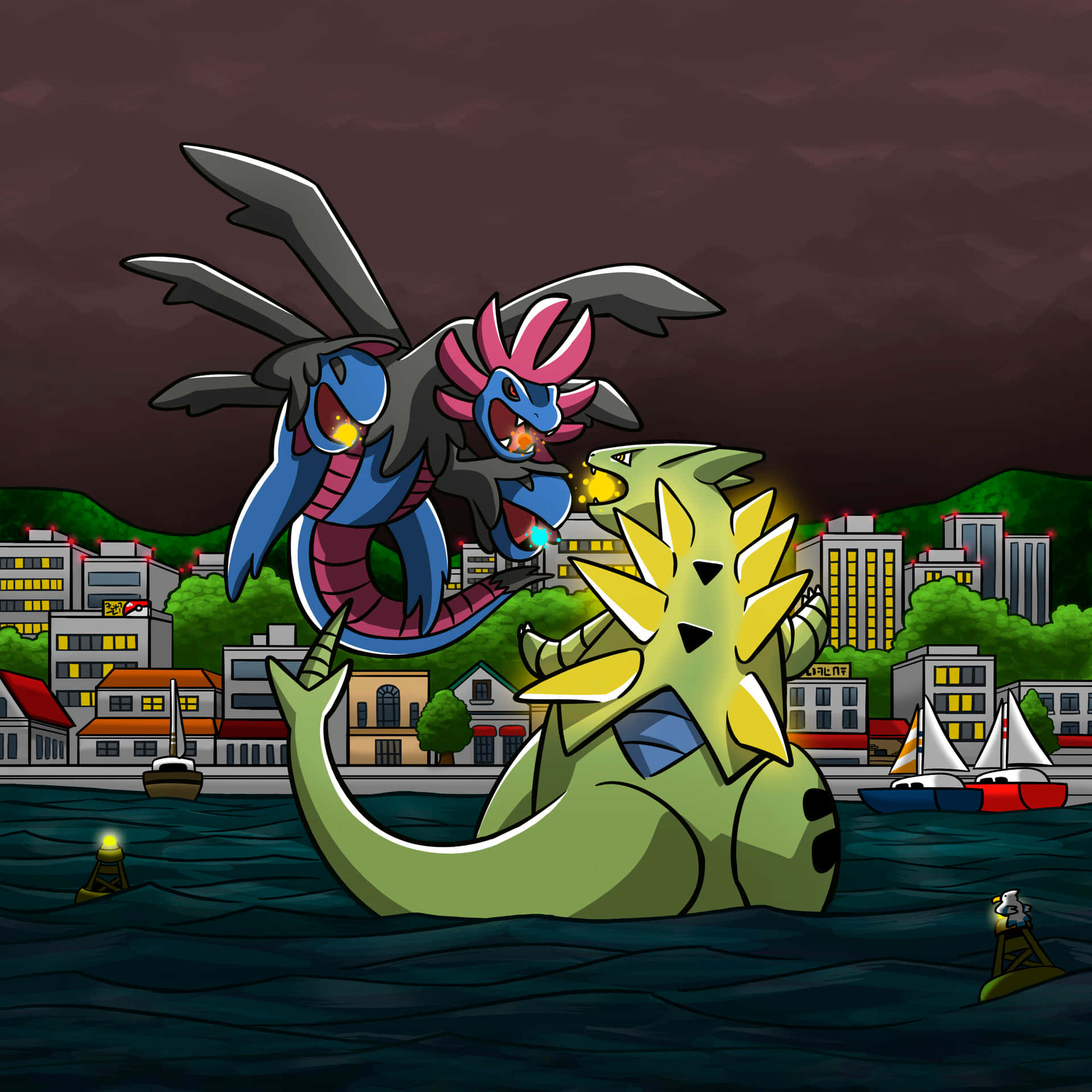 Pokémon Hydreigon Vs Tyranitar