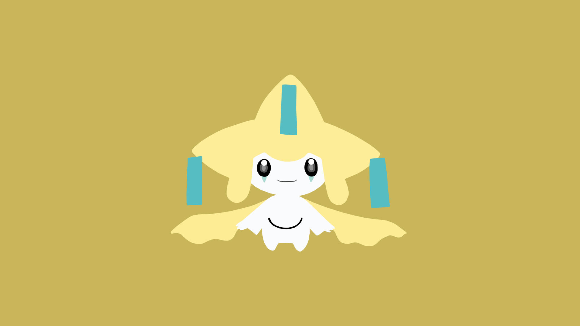 Pokémon Jirachi Green Background