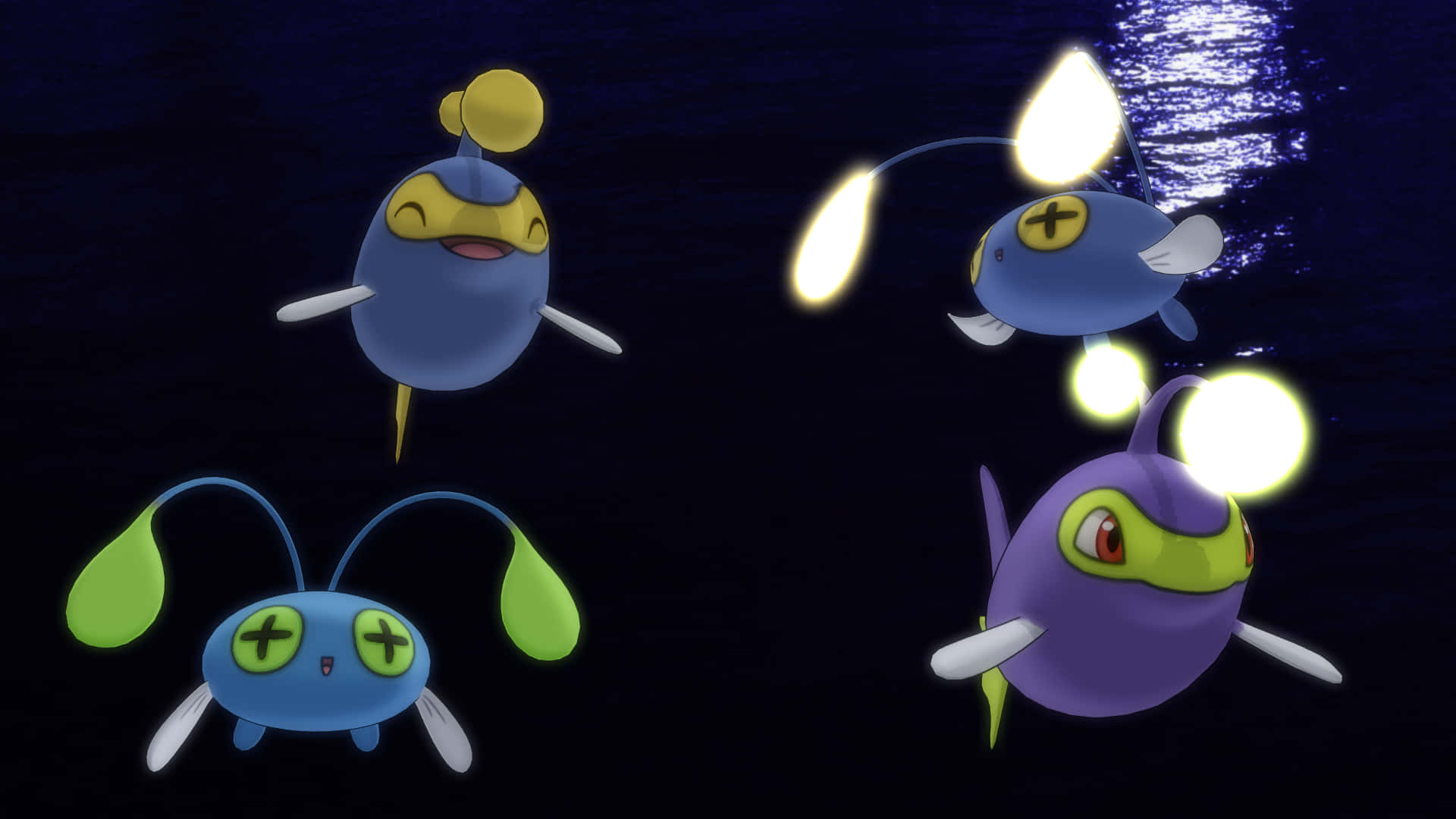 Pokemon Lanturn And Chinchou Models