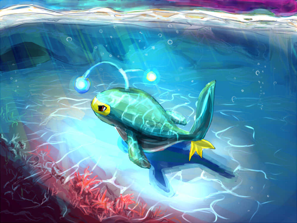 Pokemon Lanturn Swimming Underwater