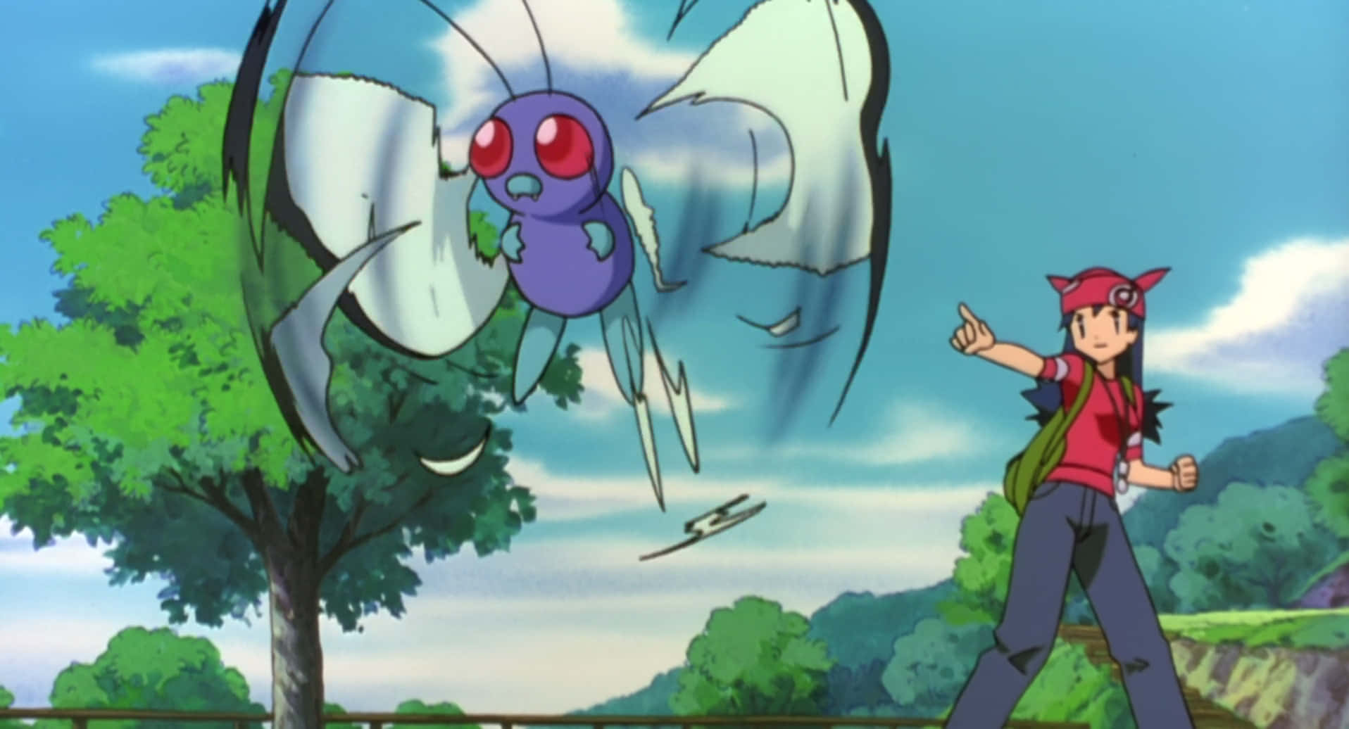 Pokemon Lisa And Butterfree Background