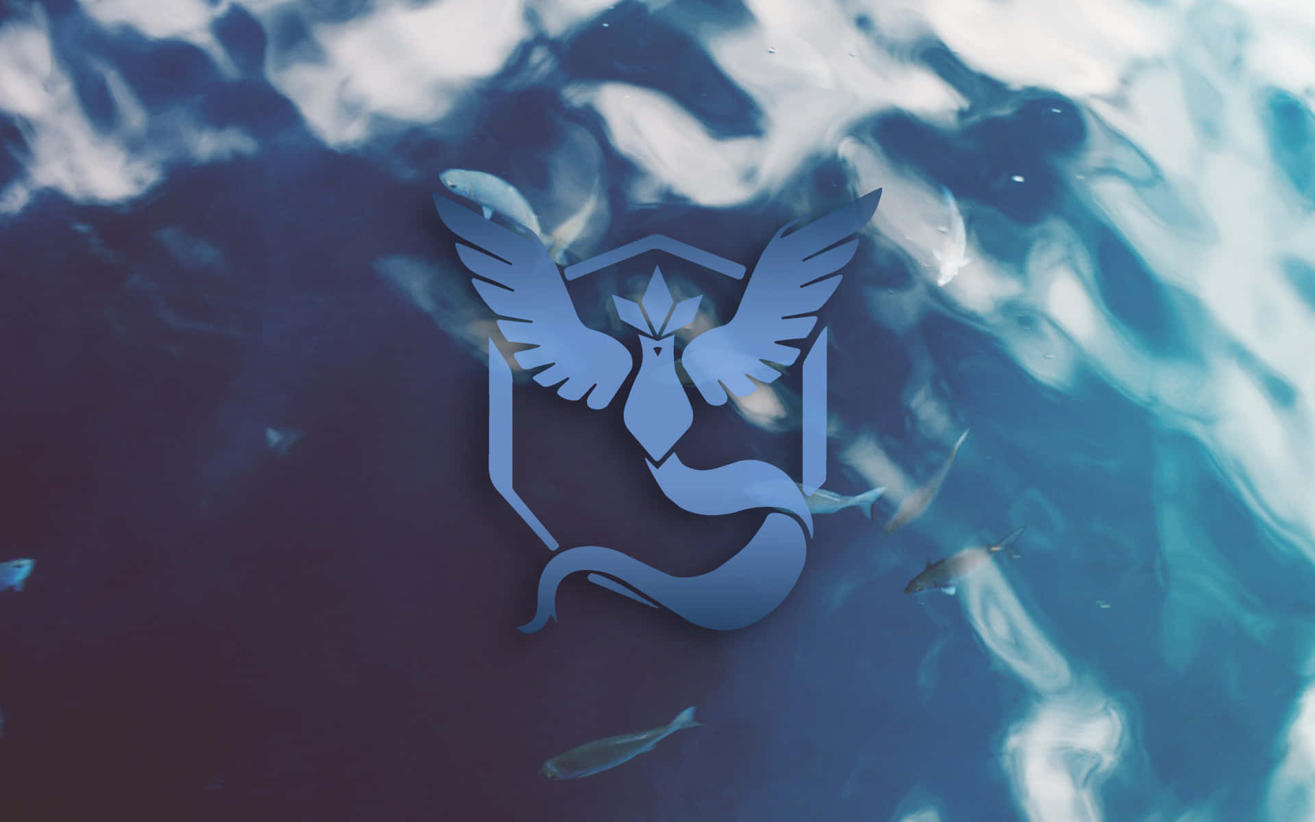 Pokemon Logo In The Water