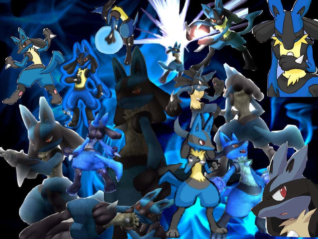 Pokemon Lucario Collage Of Moves
