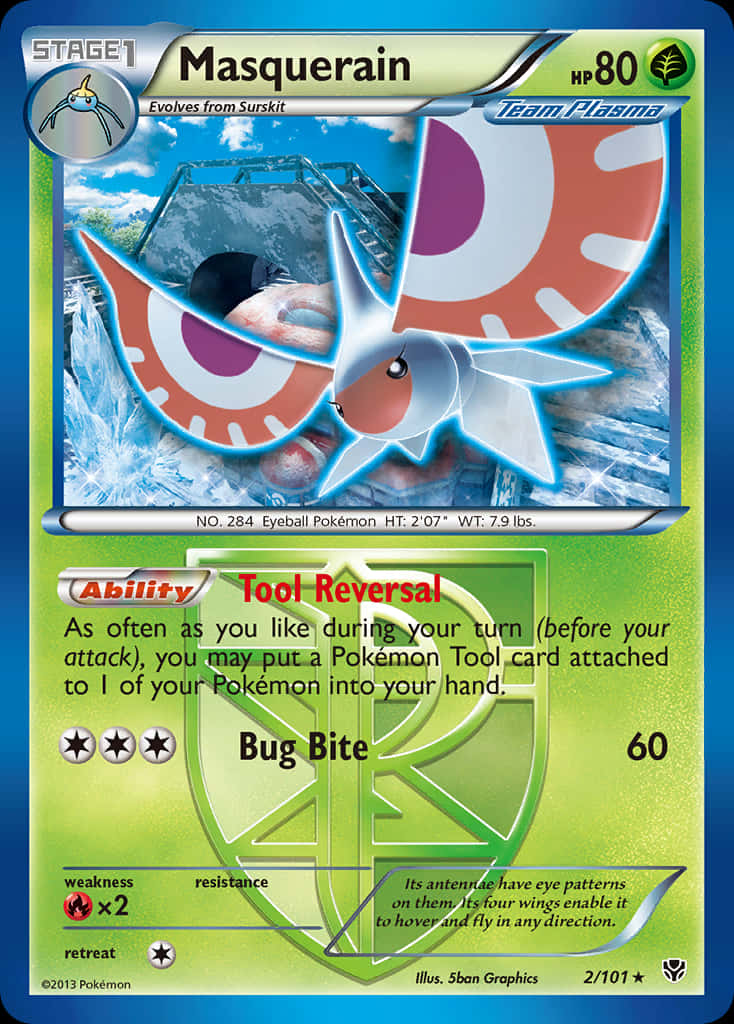 Pokemon Masquerain Card Background