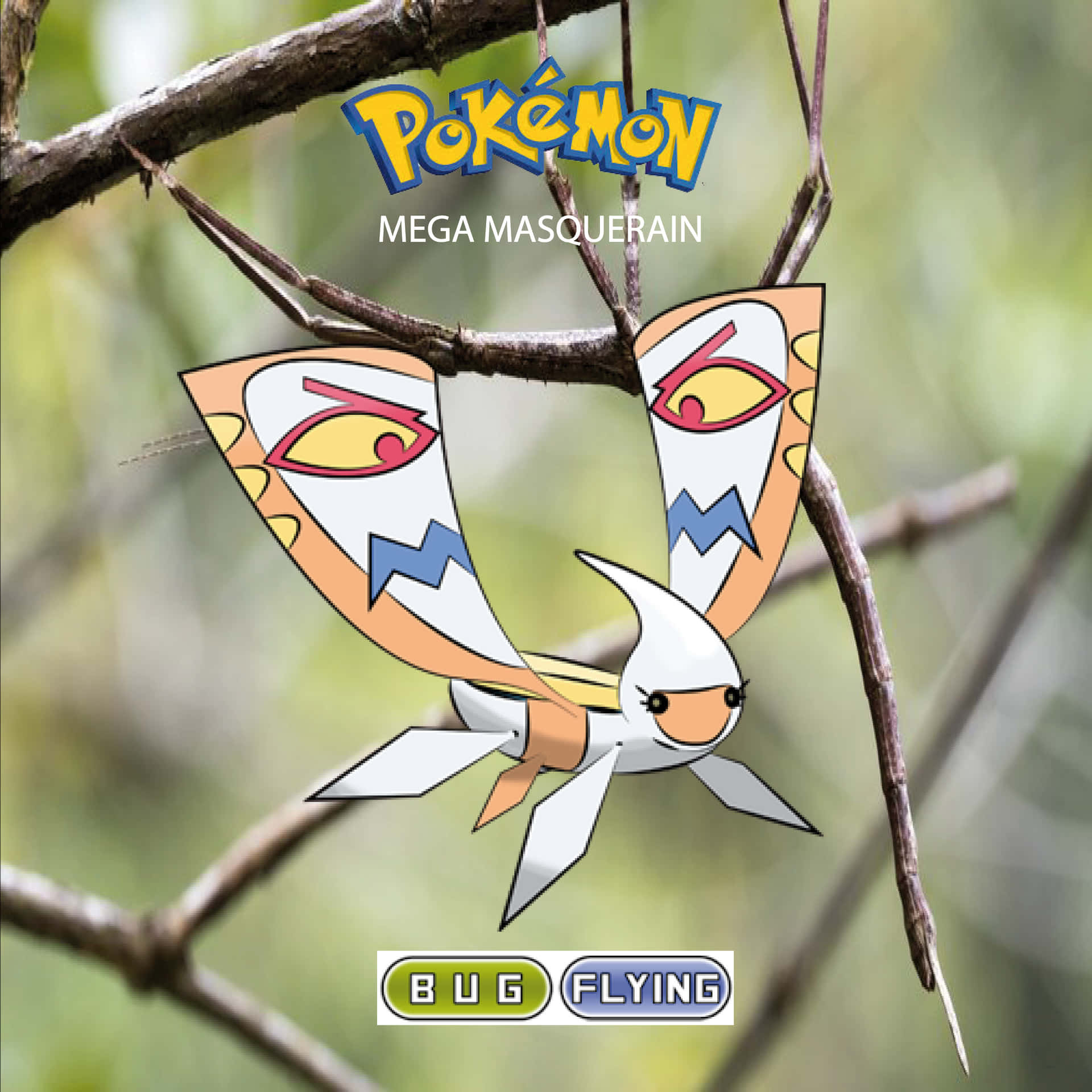 Pokemon Masquerain Poster Background