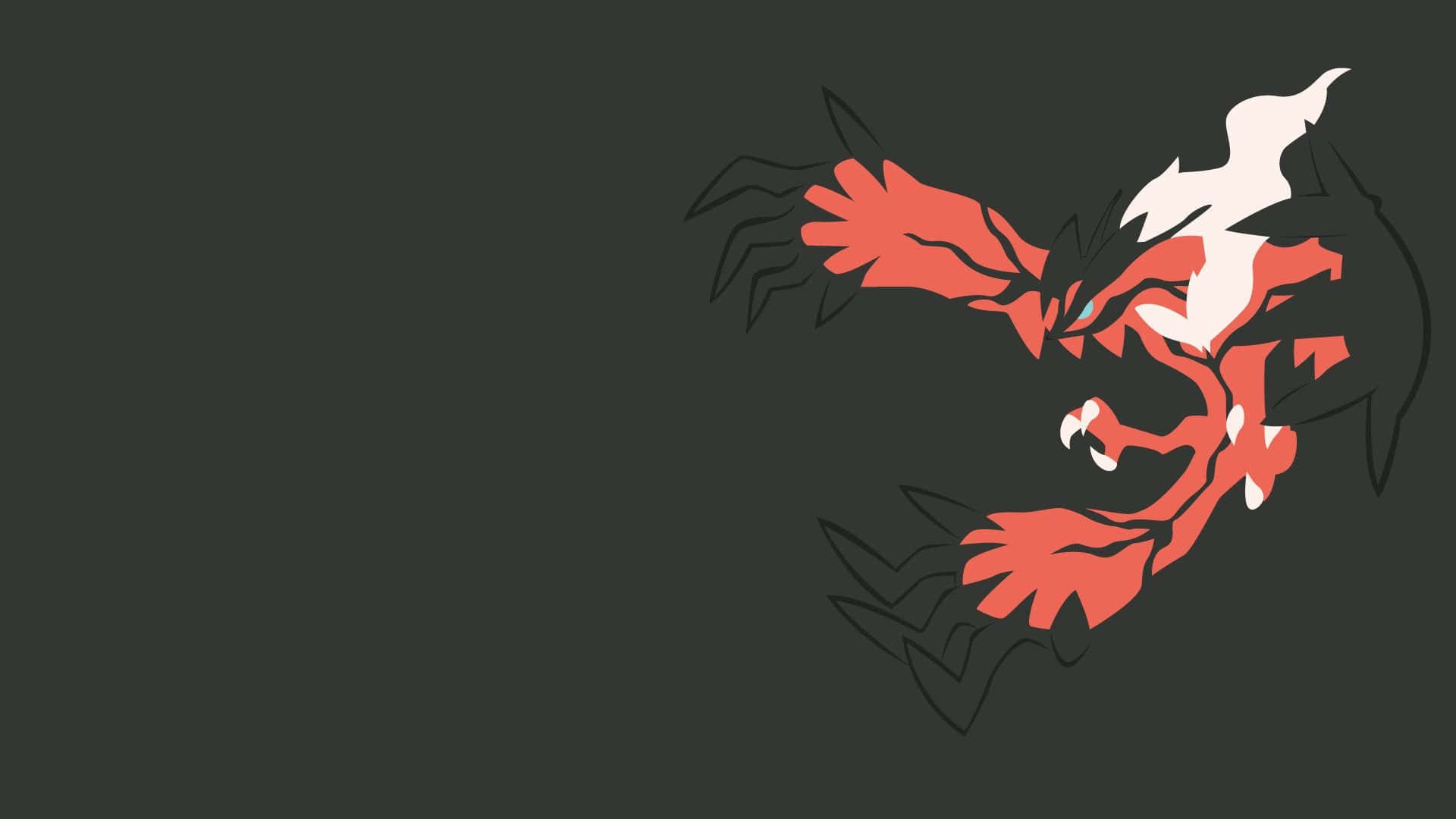 Pokemon Minimalist Yveltal Desktop Background