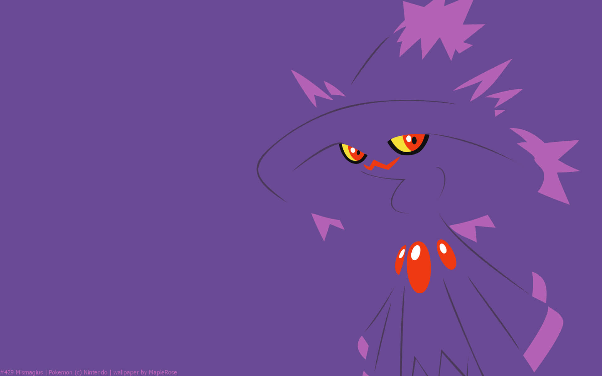 Pokémon Mismagius In Purple Background