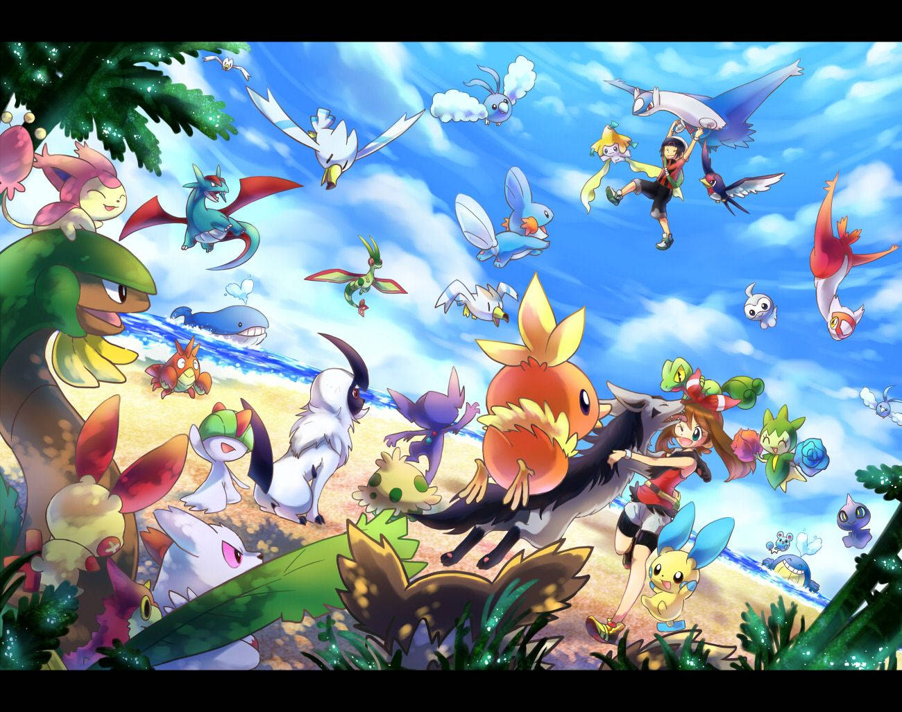 Pokemon Oras Roselia Many Hoenn Background