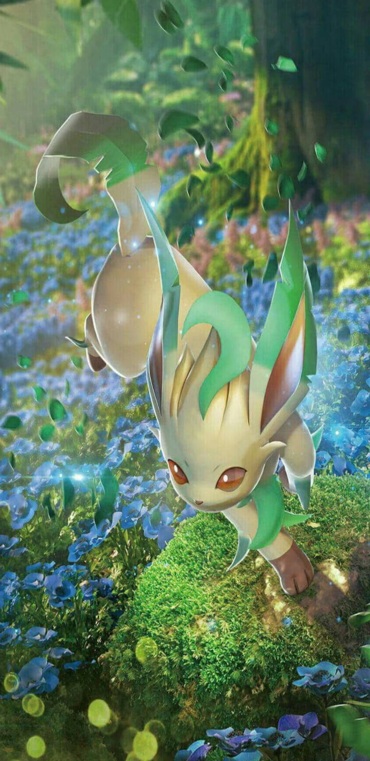 Pokemon Phone Leafon Background