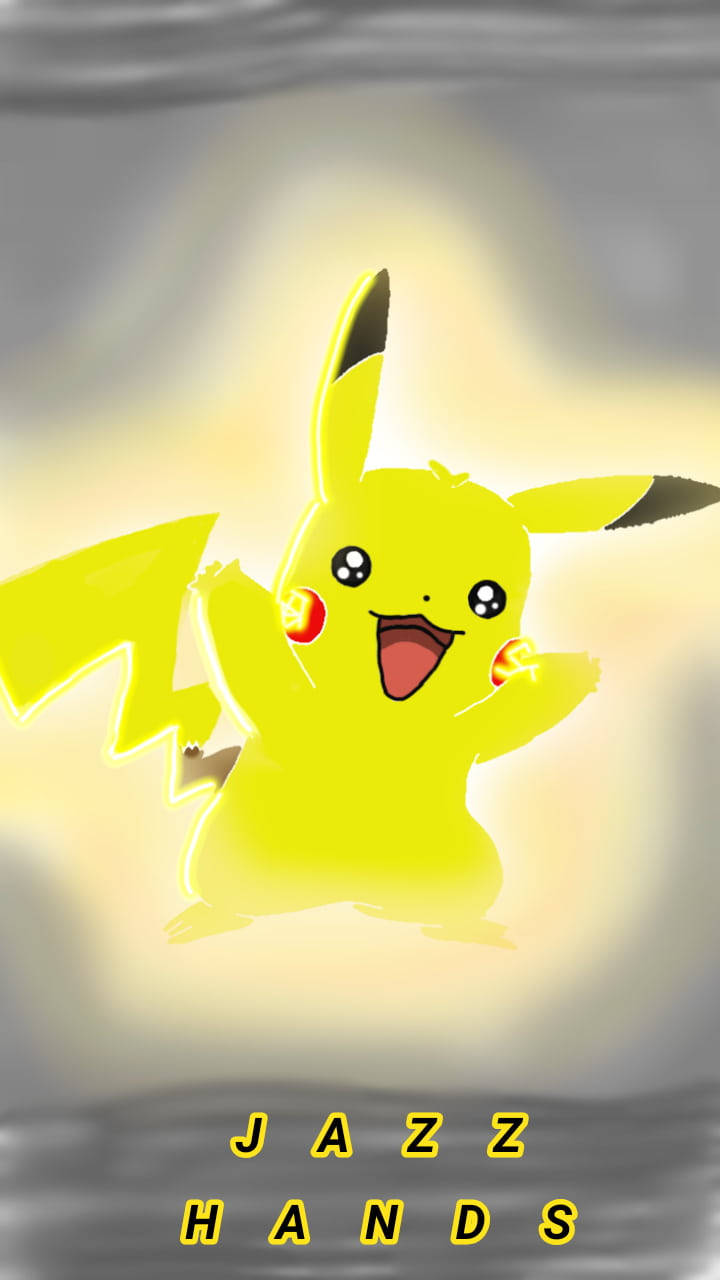 Pokemon Phone Pikachu Jazz Hands Background