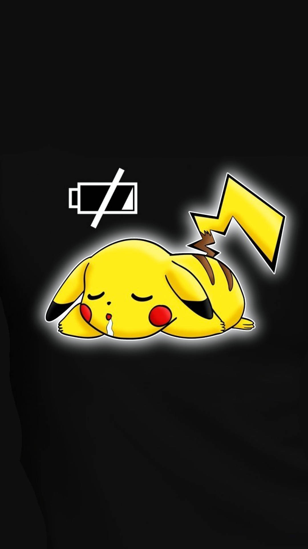 Pokemon Phone Pikachu Low Battery Background