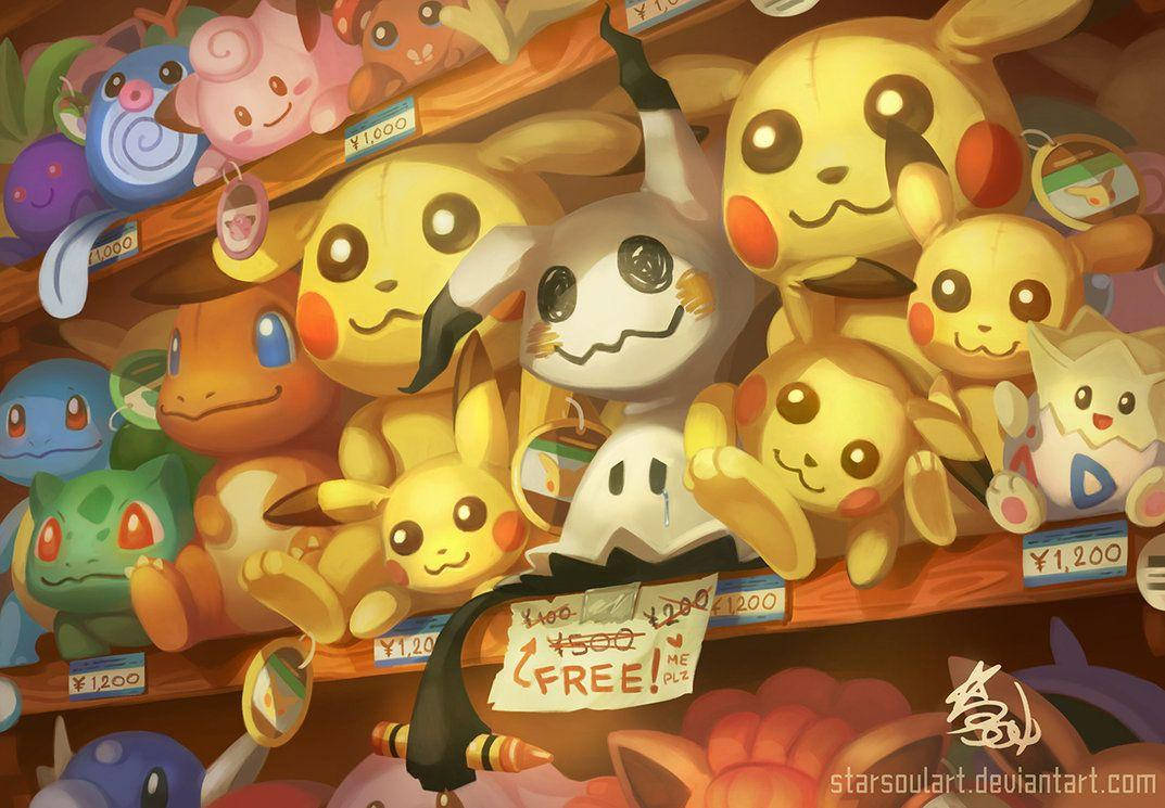 Pokemon Pikachu Stuffed Animals By Sassy Background