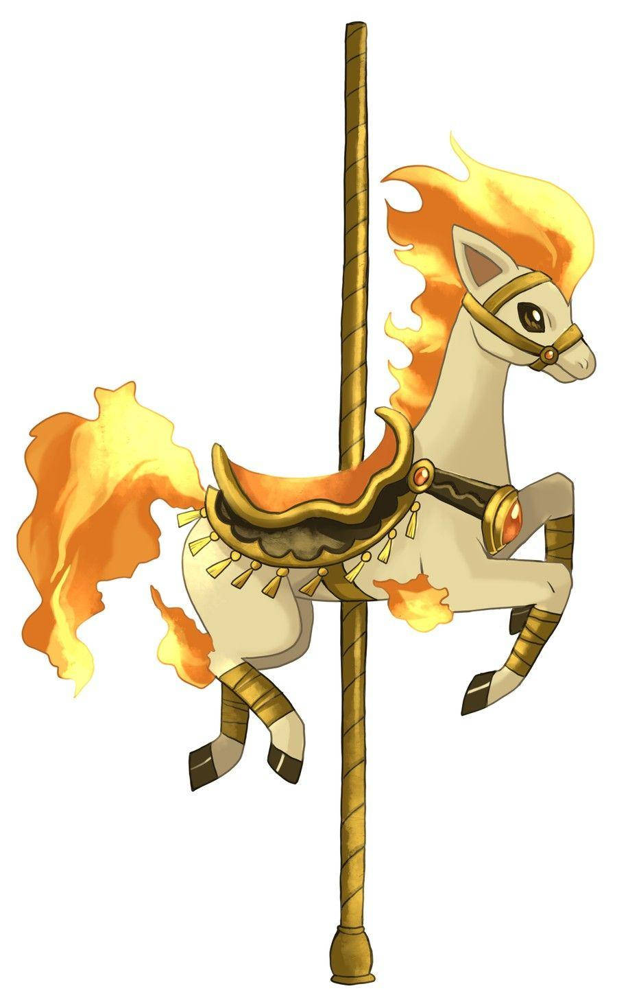 Pokémon Ponyta Carousel Background