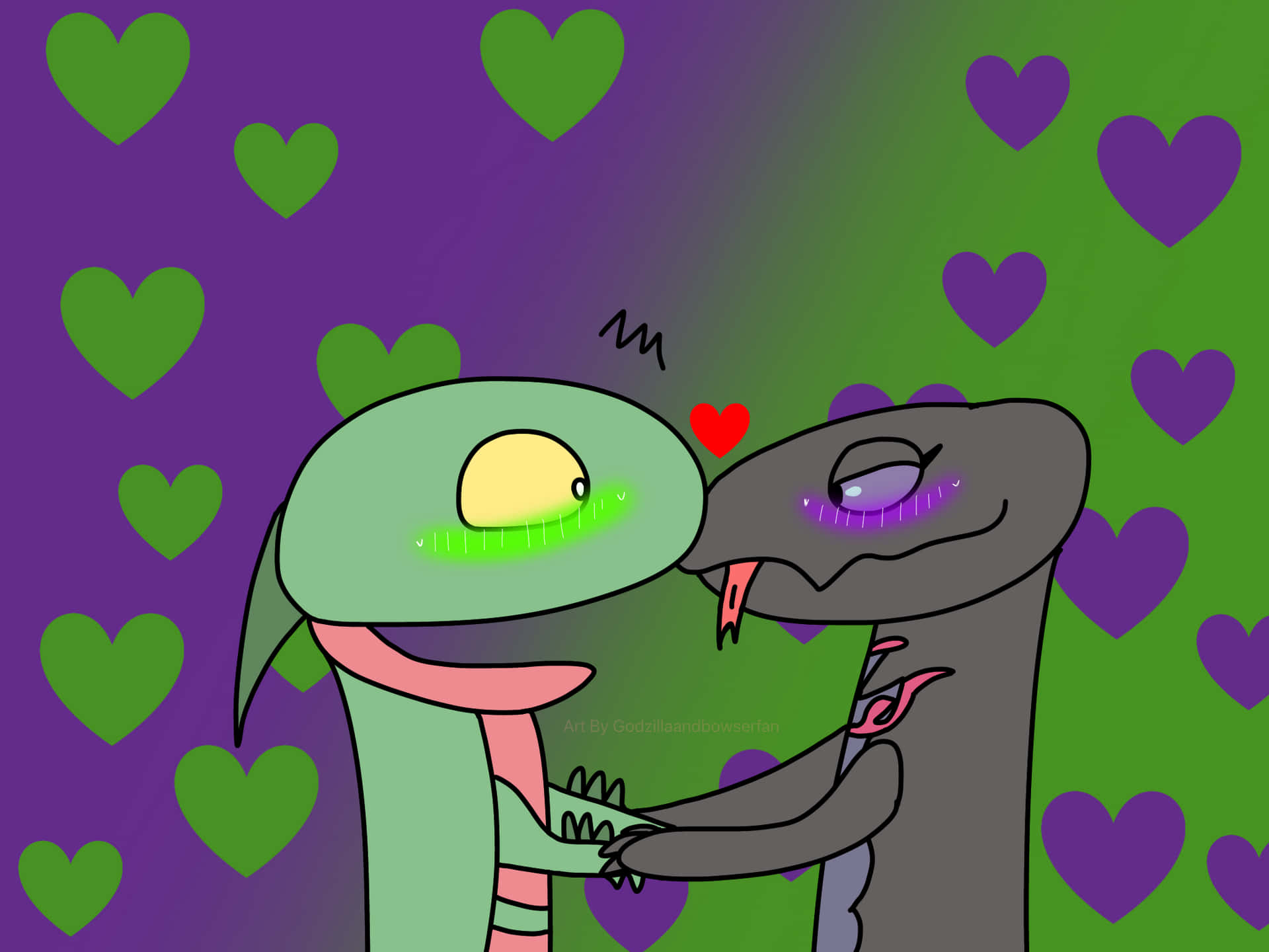 Pokémon Salazzle Boy And Girl Background