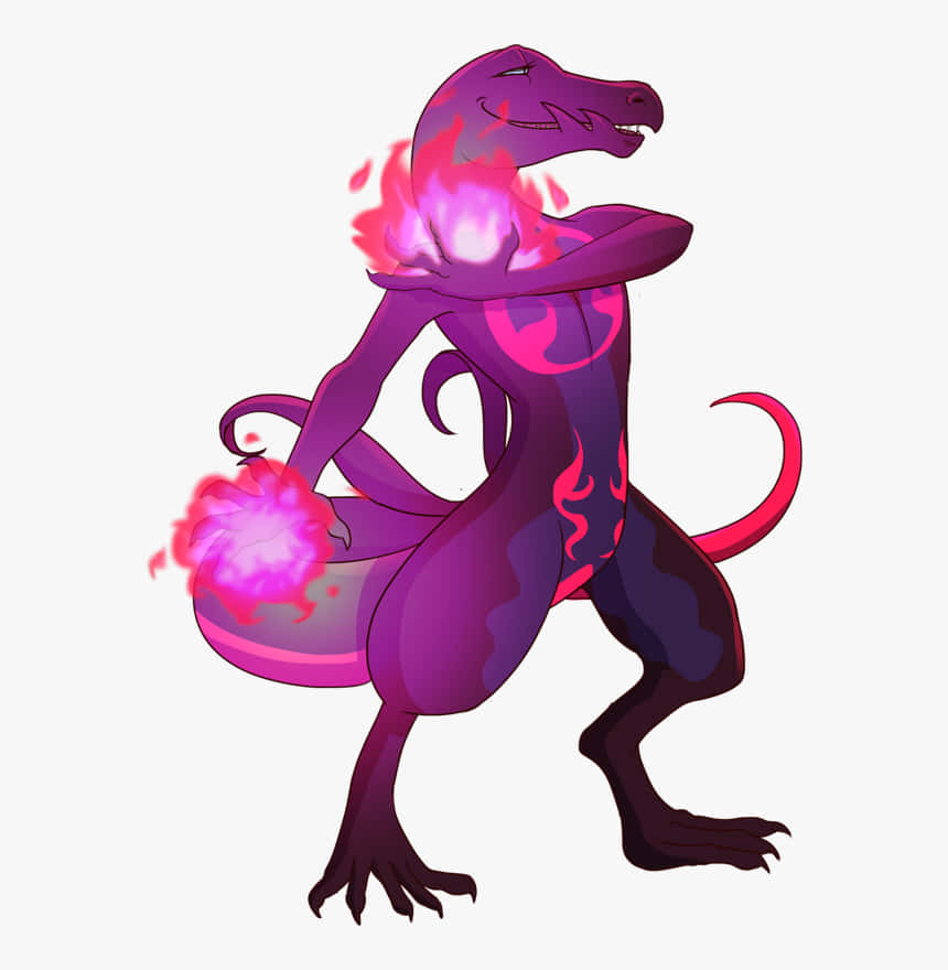 Pokémon Salazzle With Fireballs