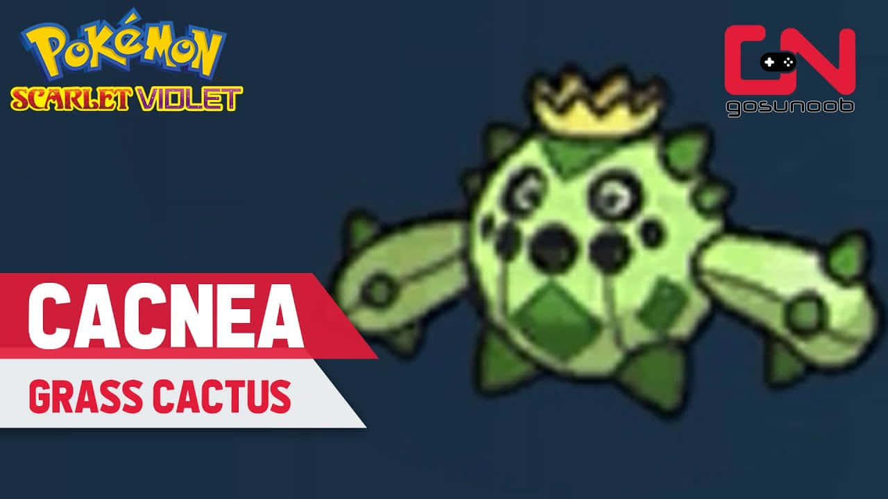 Pokemon Scarlet Violet Cacnea Poster Background