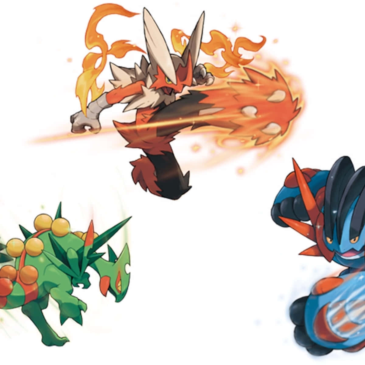 Pokemon Trio Battle Artwork Background