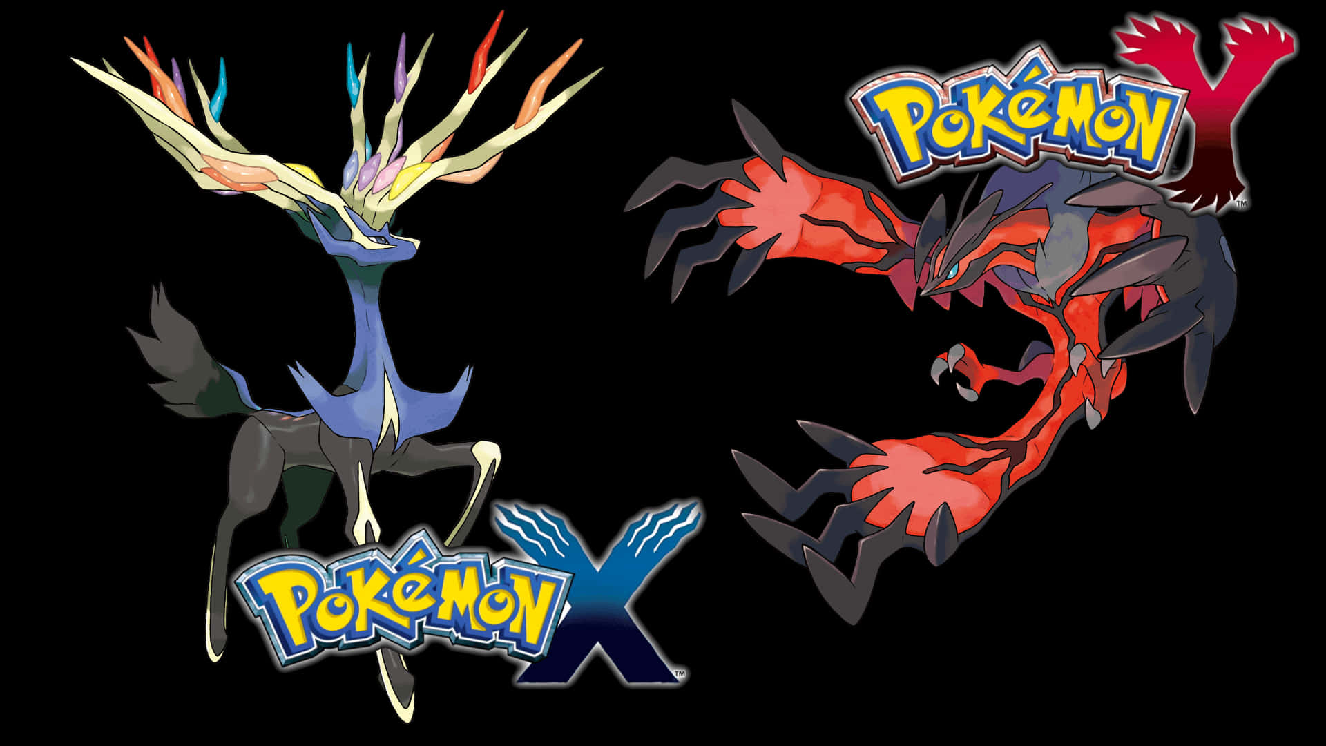 Pokemon X And Y Logos Background