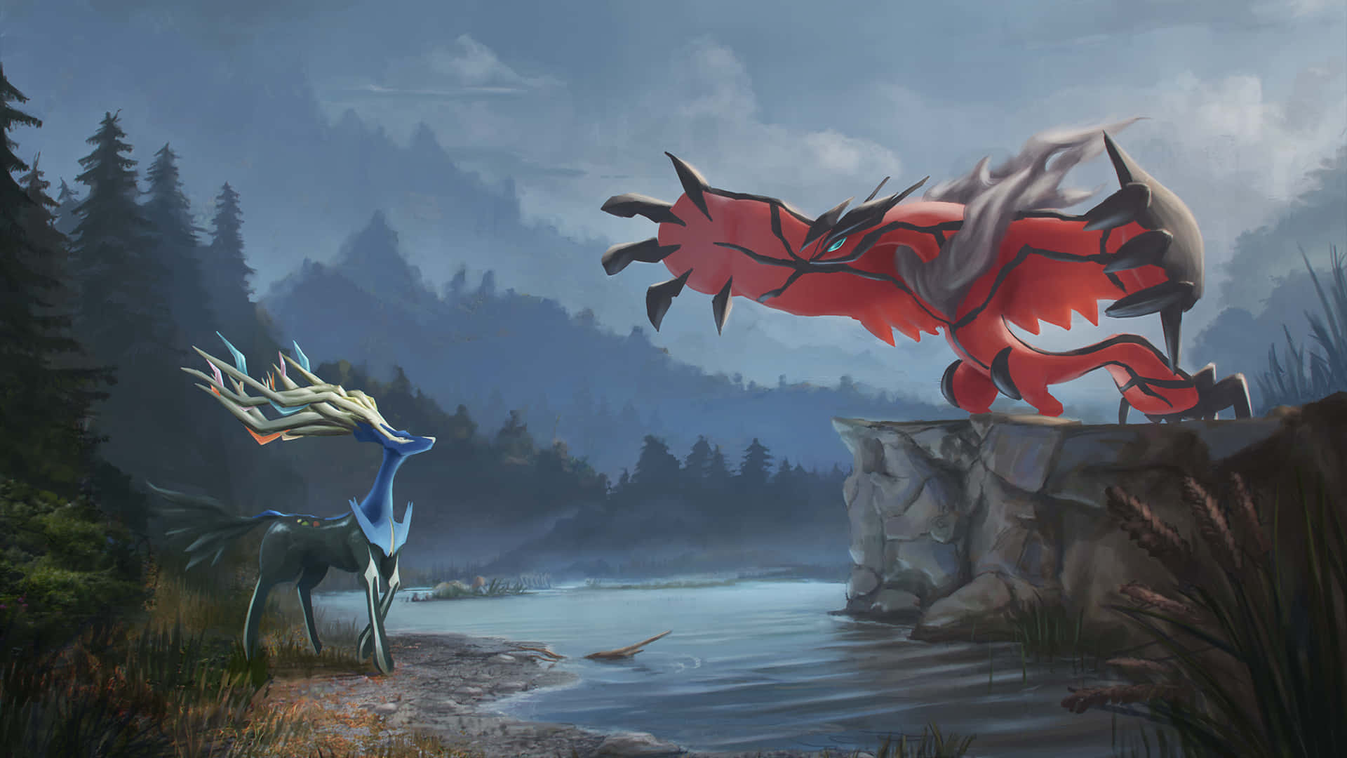 Pokemon Xerneas And Yveltal Outdoors