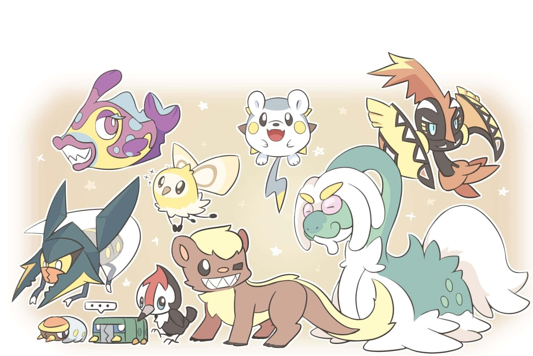 Pokémon Yungoos With Friends Background