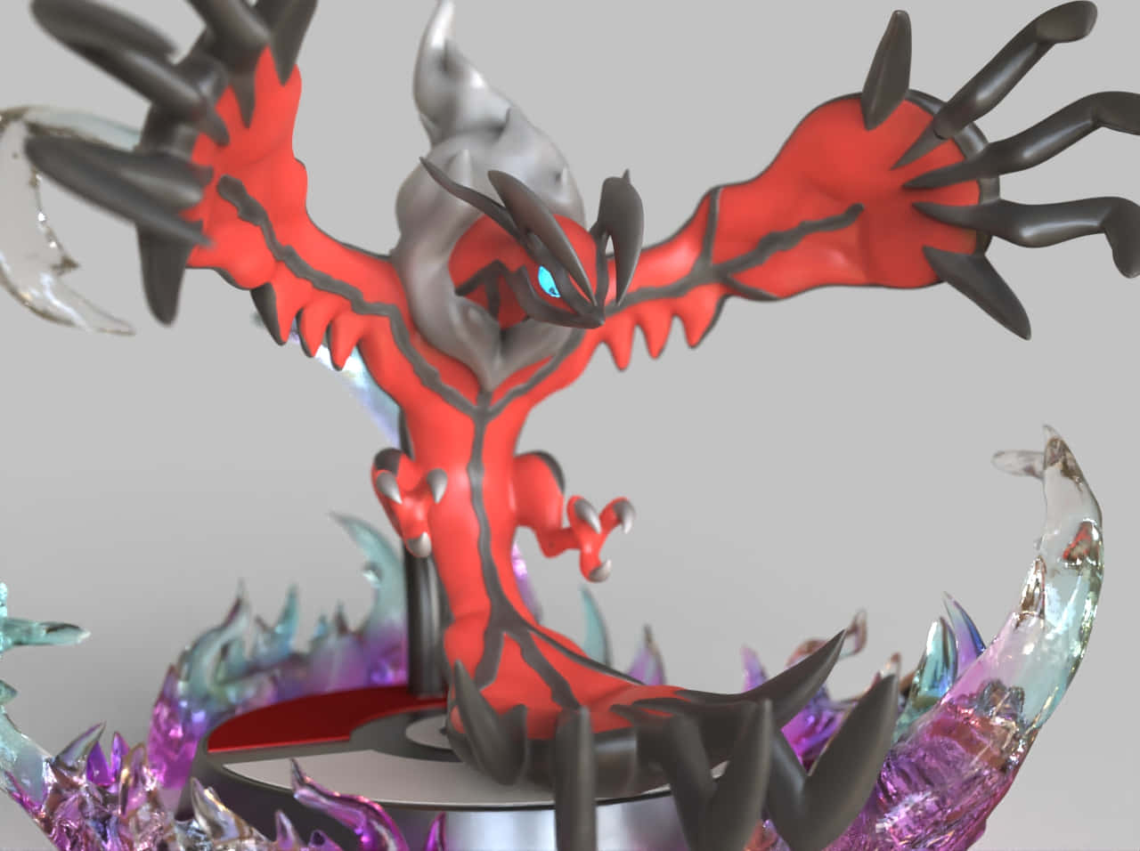 Pokemon Yveltal Realistic 3d Model Background