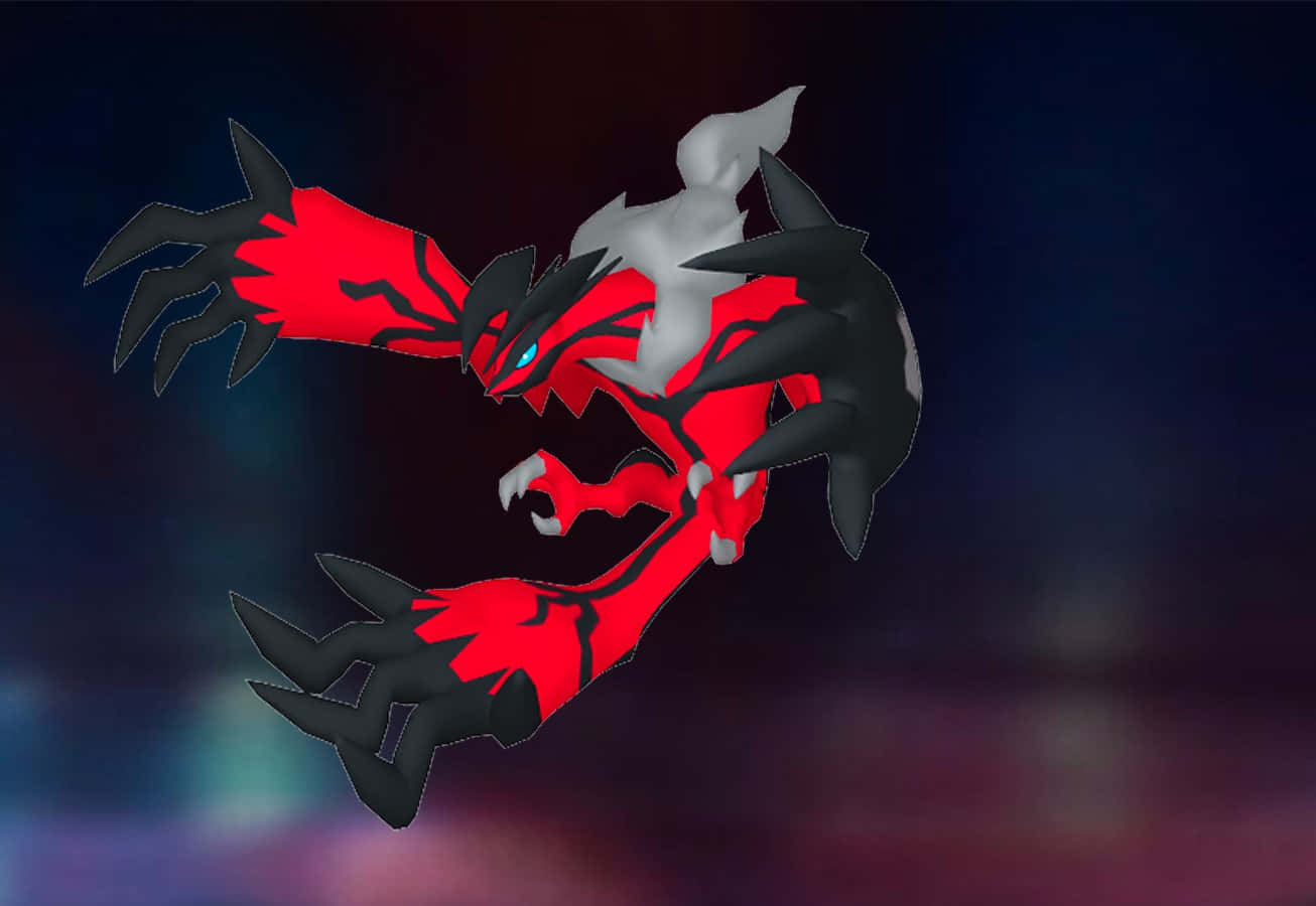 Pokemon Yveltal With Colorful Background