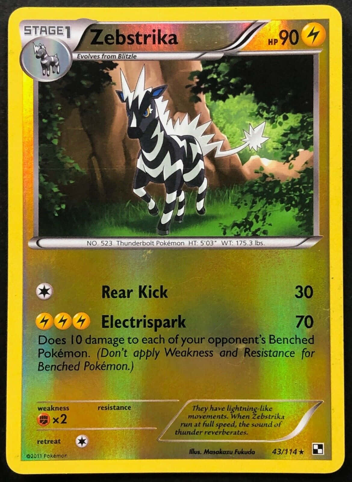 Pokémon Zebstrika Electrispark Background