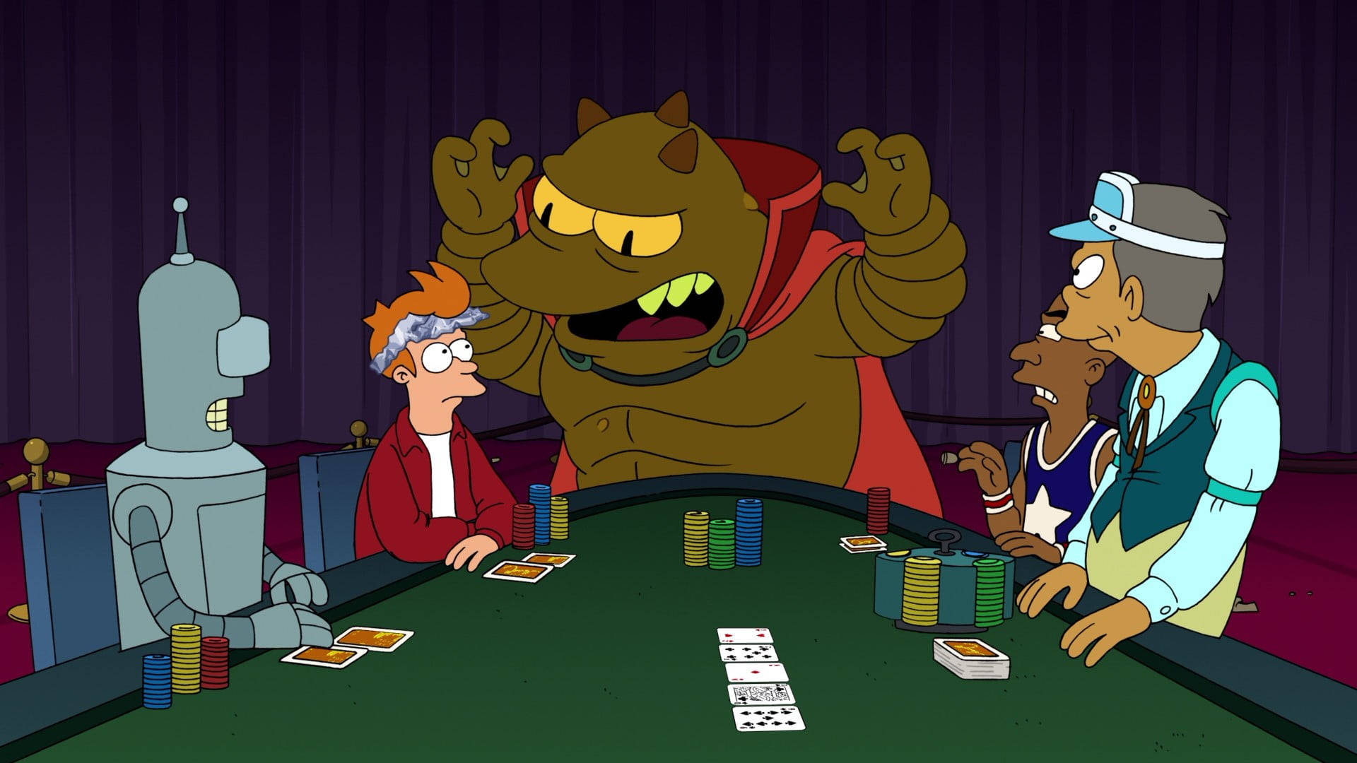 Poker In Futurama Background