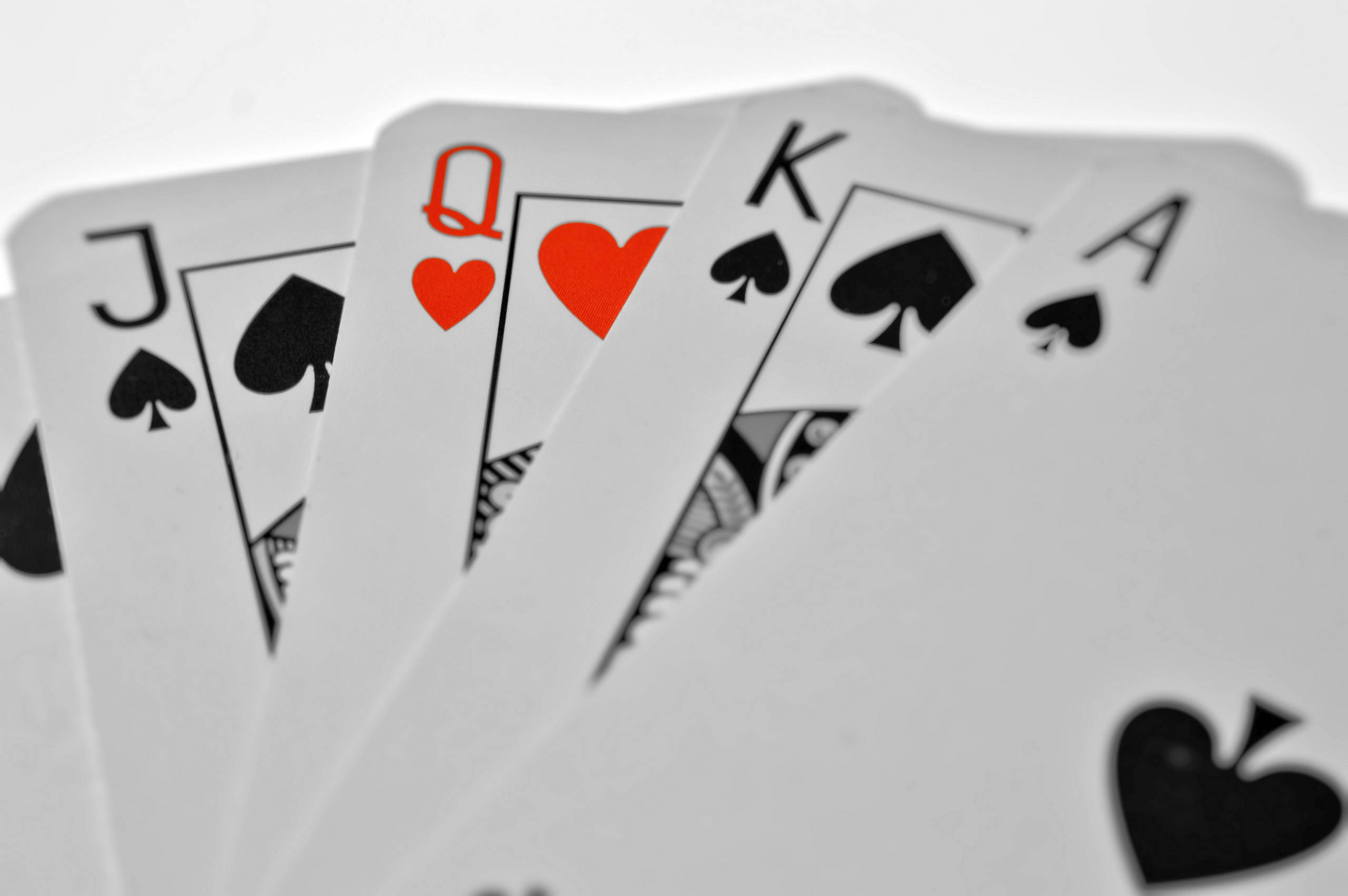 Poker Straight Flush Different Suits Background