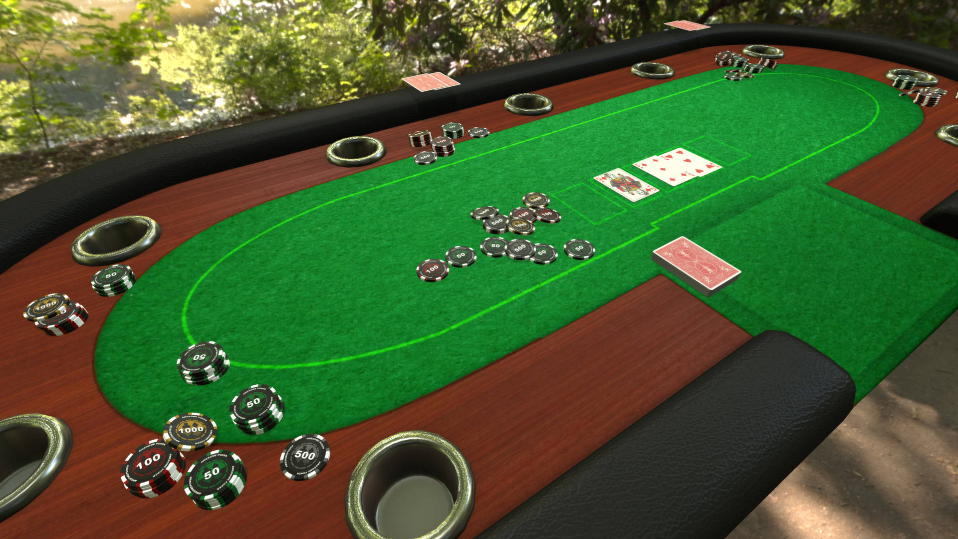 Poker Table Graphic Art Background