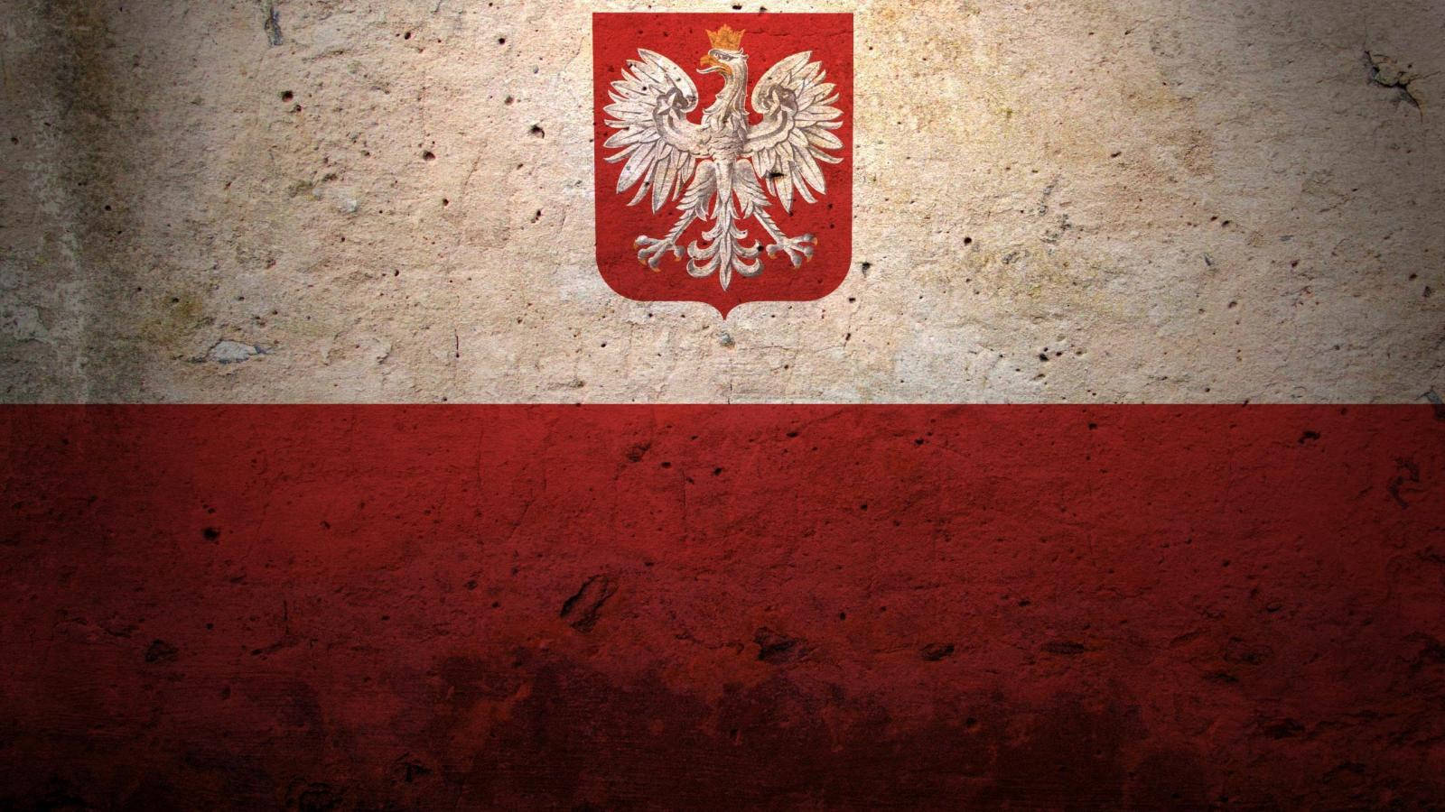 Poland Flag Aged