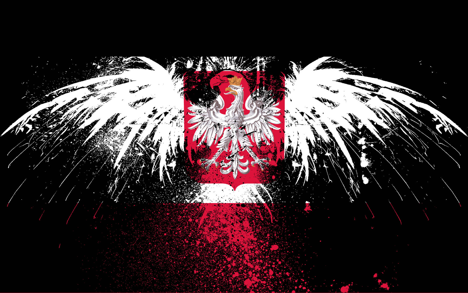 Poland Flag Eagle Background
