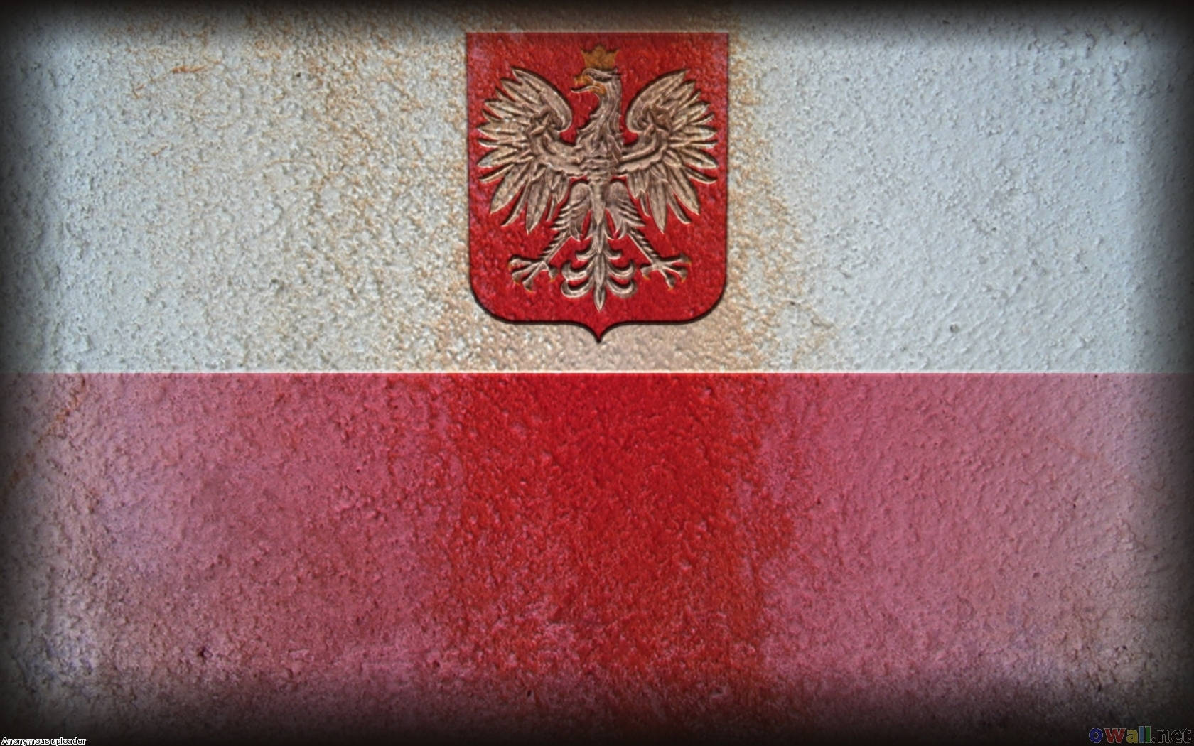 Poland Flag Stone Wall Background