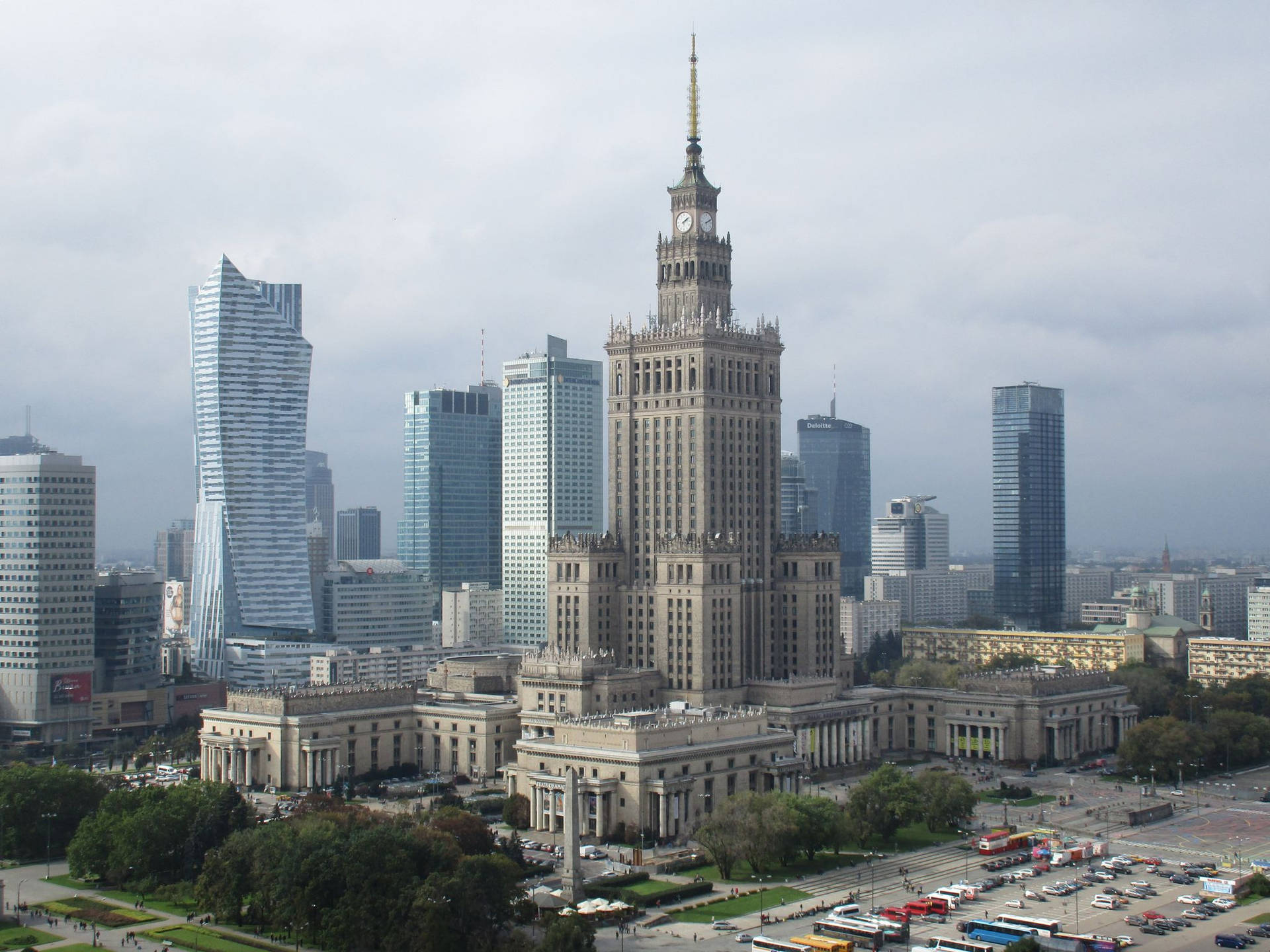 Poland's Palace Of Culture Film Background