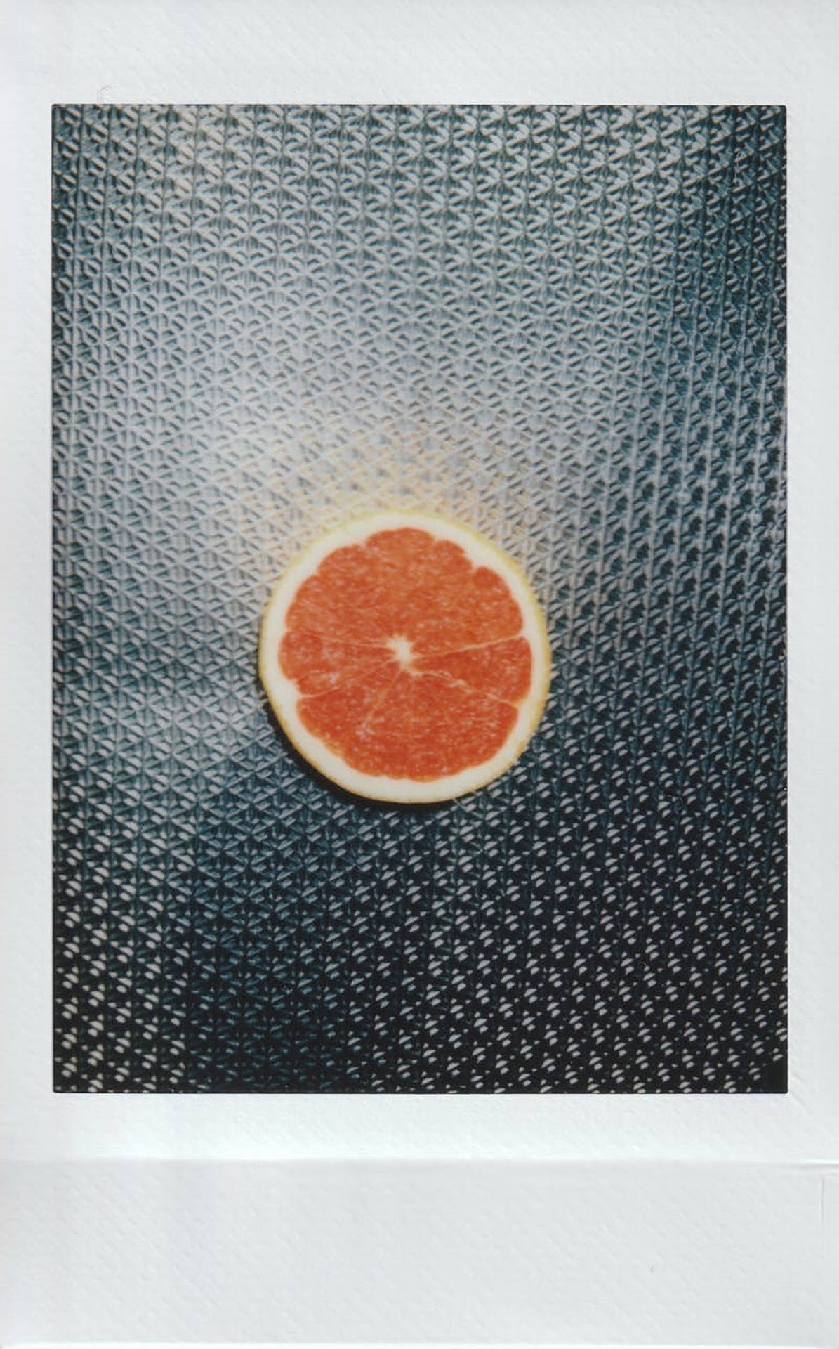 Polaroid Orange Slice Background