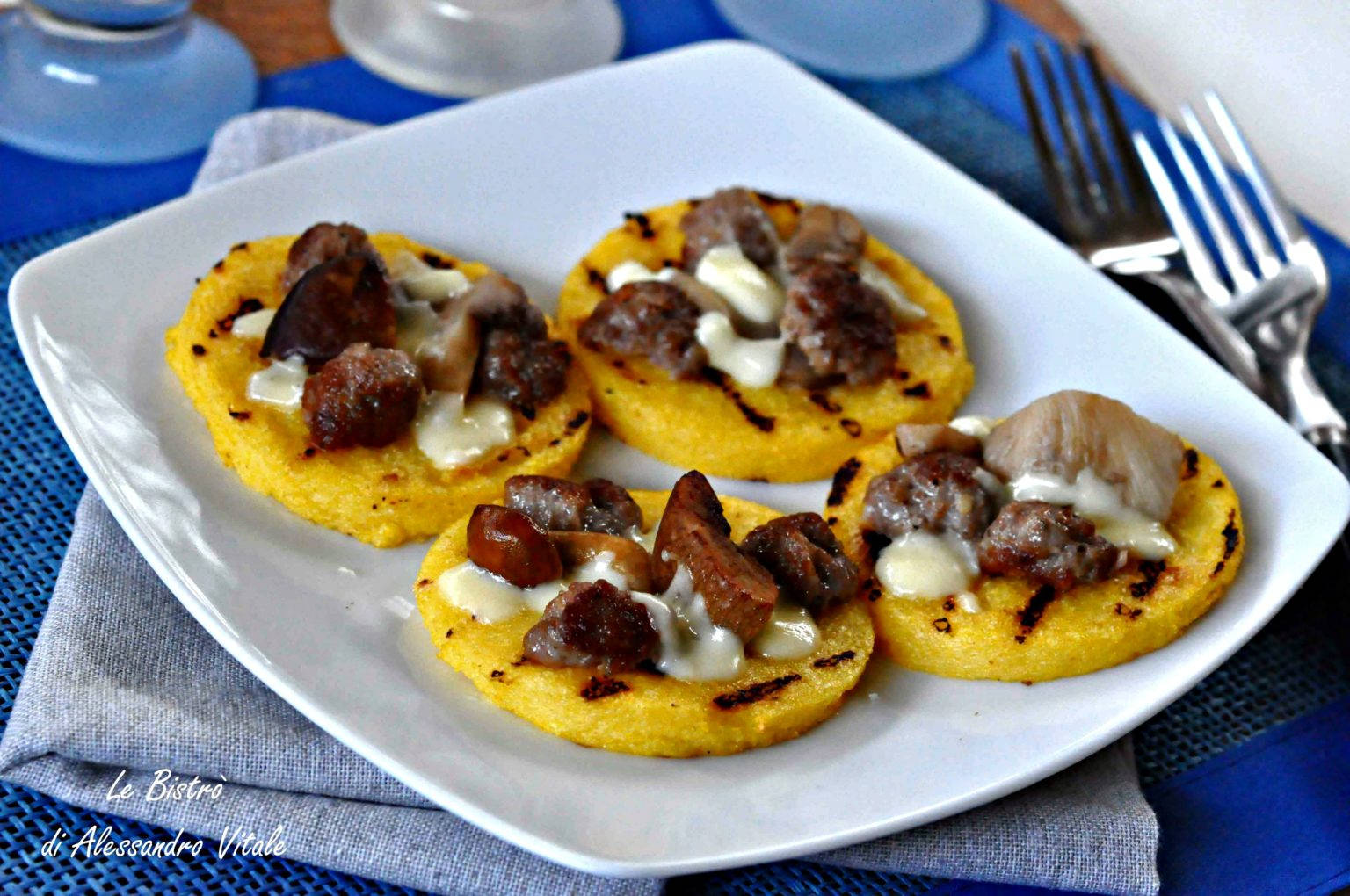 Polenta Cake Appetizers Background