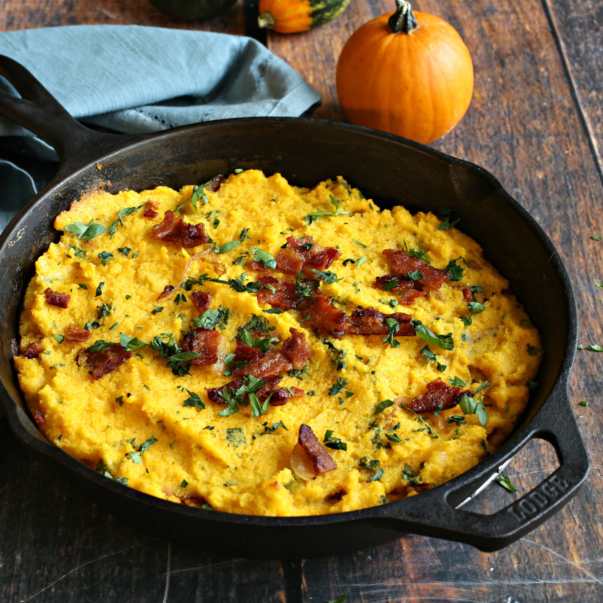 Polenta With Bacon And Gruyere Background