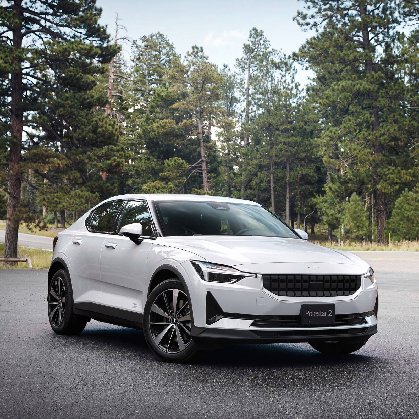 Polestar 2 At A Forest Background