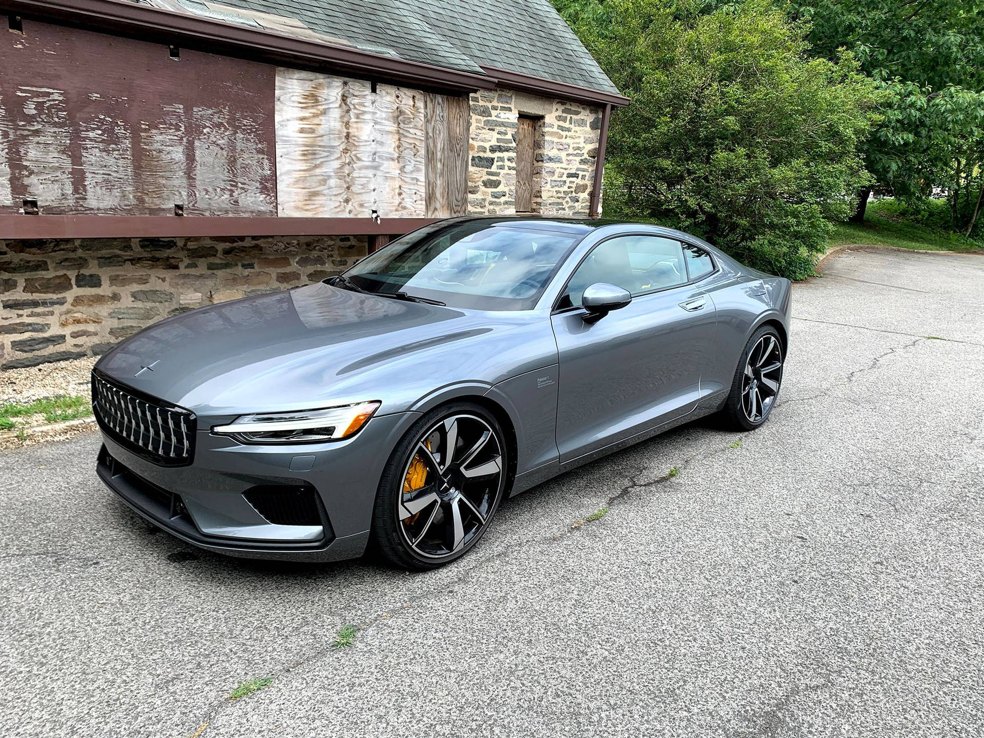 Polestar Electric Car In Thunder Background