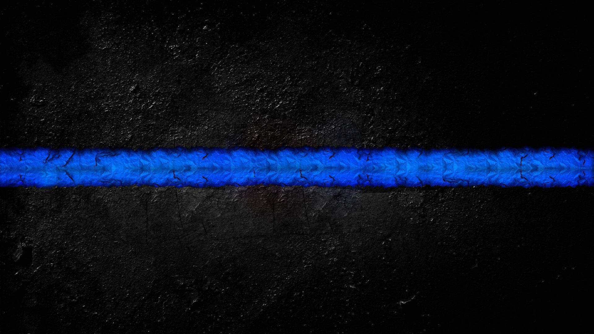 Police Officers United Under The Thin Blue Line Background